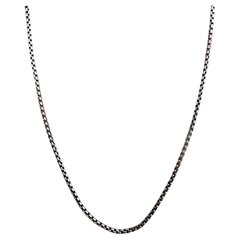 David Yurman Sterling Silver 1.7mm Adjustable Chain Necklace 163/4" - 18" #25346