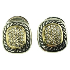 David Yurman Orecchini Albion in argento sterling/oro giallo 18 carati e diamanti