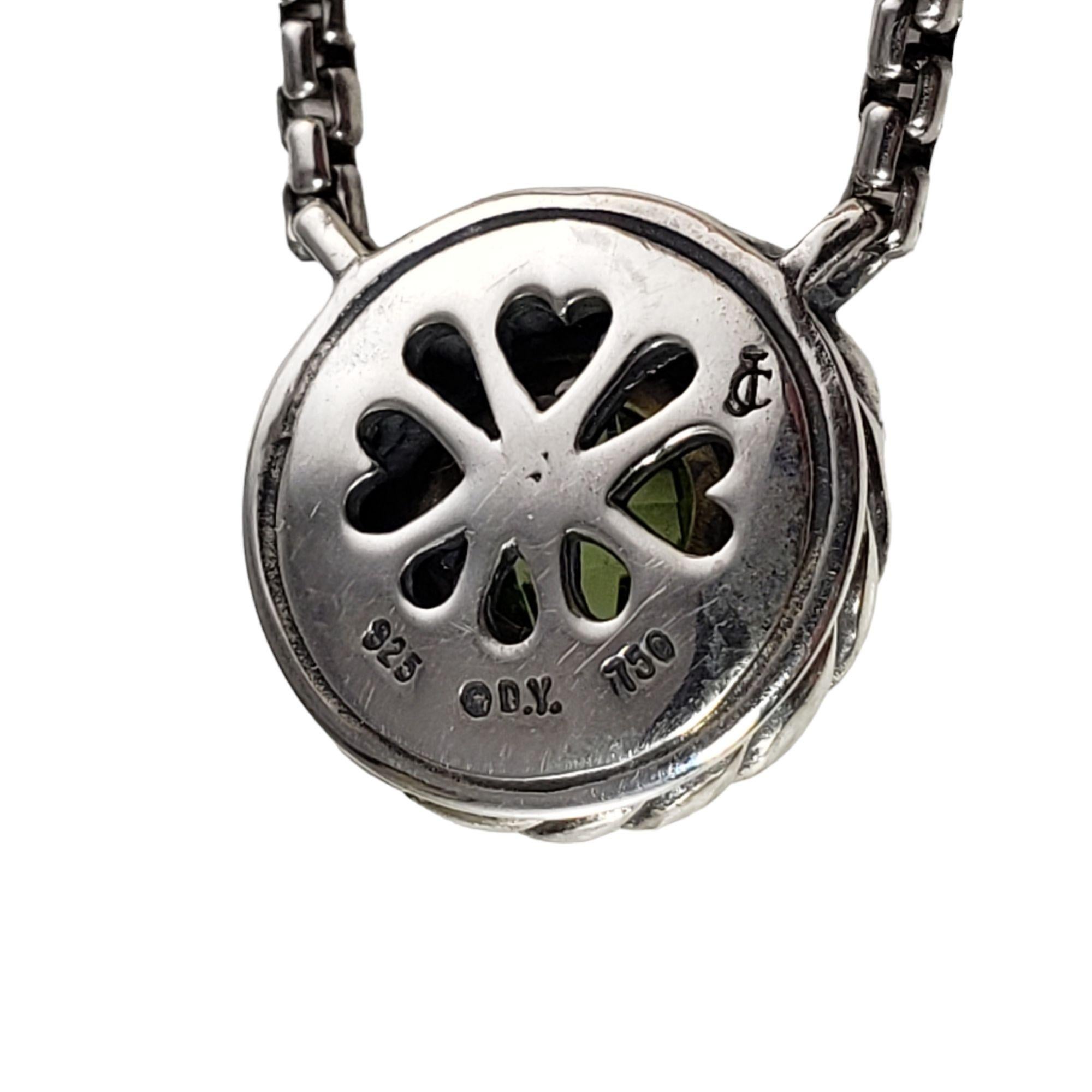  David Yurman Collier à biscuits en argent sterling, or jaune 18 carats et péridot Pour femmes 