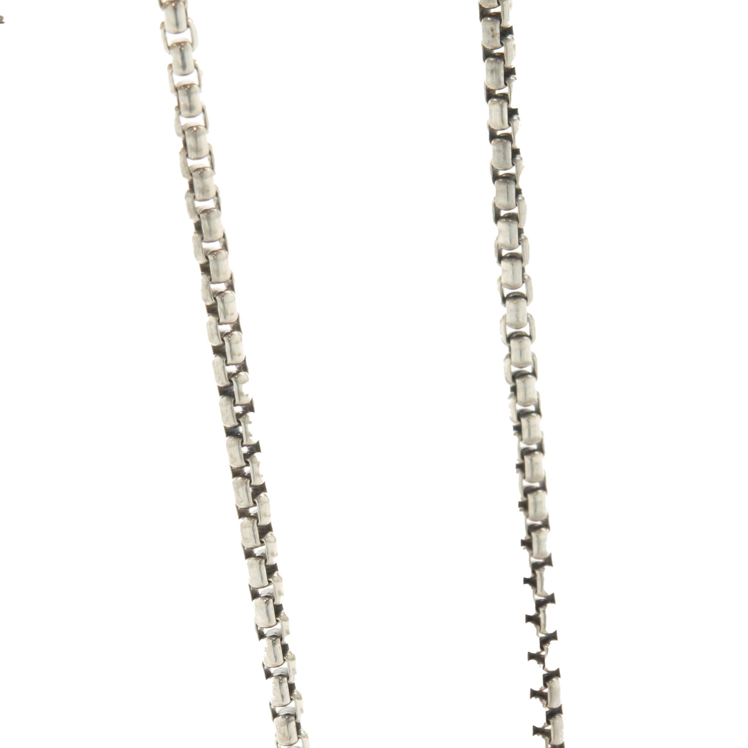 David Yurman: 18 Karat Gelbgold Kabel-Halskette mit Kreis aus Sterlingsilber im Zustand „Hervorragend“ in Scottsdale, AZ