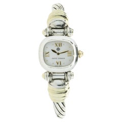 David Yurman Sterling Silver & 14 Karat Yellow Gold Cable Watch