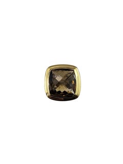 David Yurman Sterling Silver/18K Gold Smoky Quartz Albion Ring Size 7 #24767