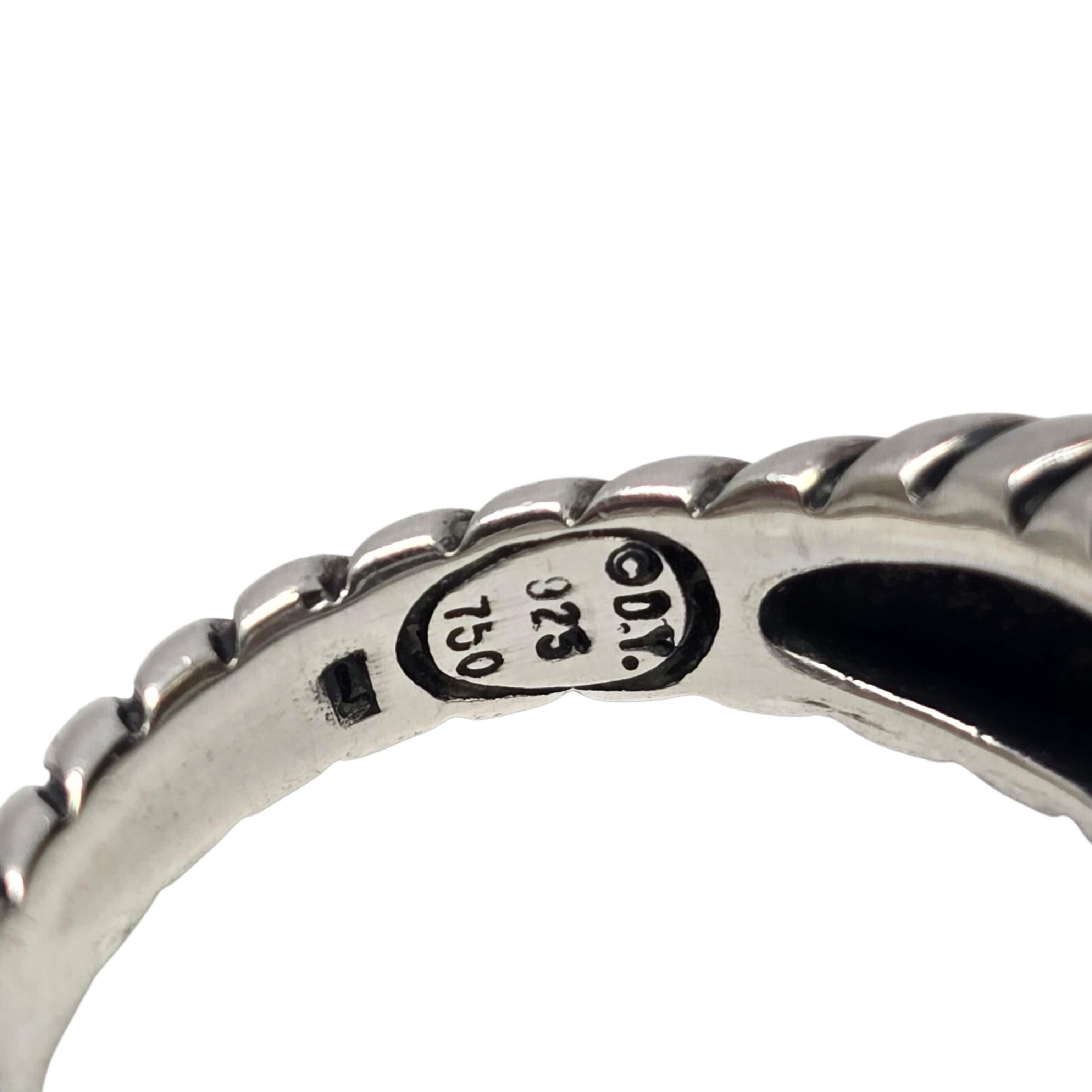 David Yurman Anillo Noblesse de cuarzo ahumado de plata de ley y oro de 18 quilates Talla 7 nº 24094 en venta 3