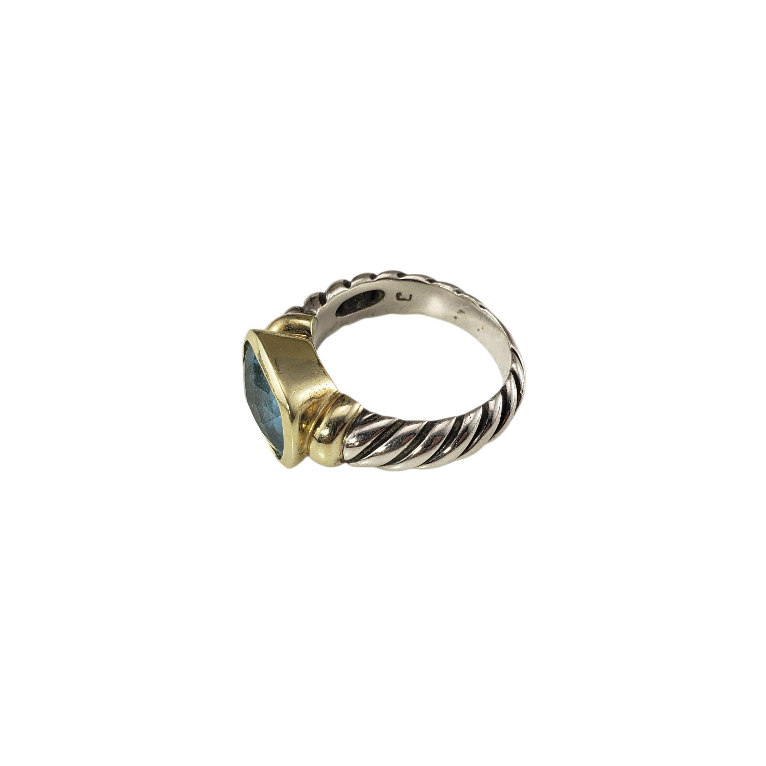 David Yurman Anello Noblesse in argento sterling e oro giallo 18 carati#22939 In condizioni buone in vendita a Washington Depot, CT