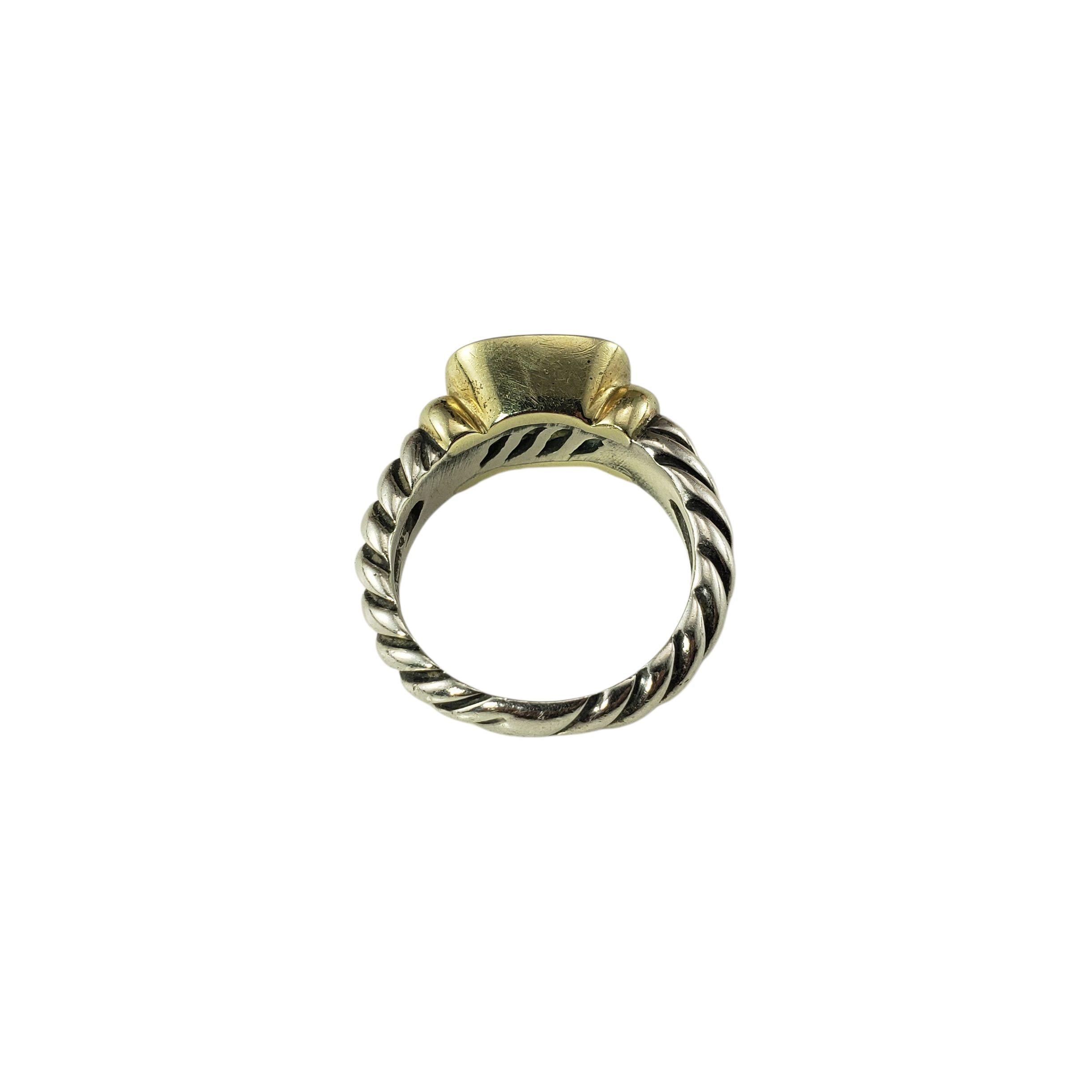Donna David Yurman Anello Noblesse in argento sterling e oro giallo 18 carati#22939 in vendita