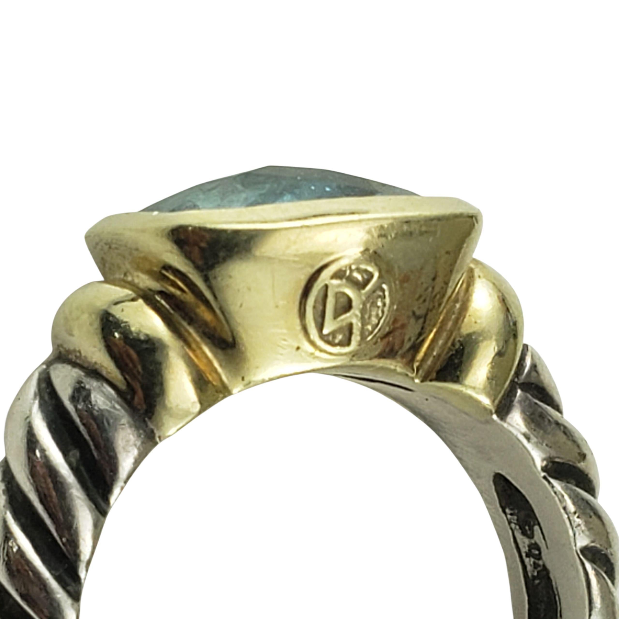 David Yurman Anello Noblesse in argento sterling e oro giallo 18 carati#22939 in vendita 1