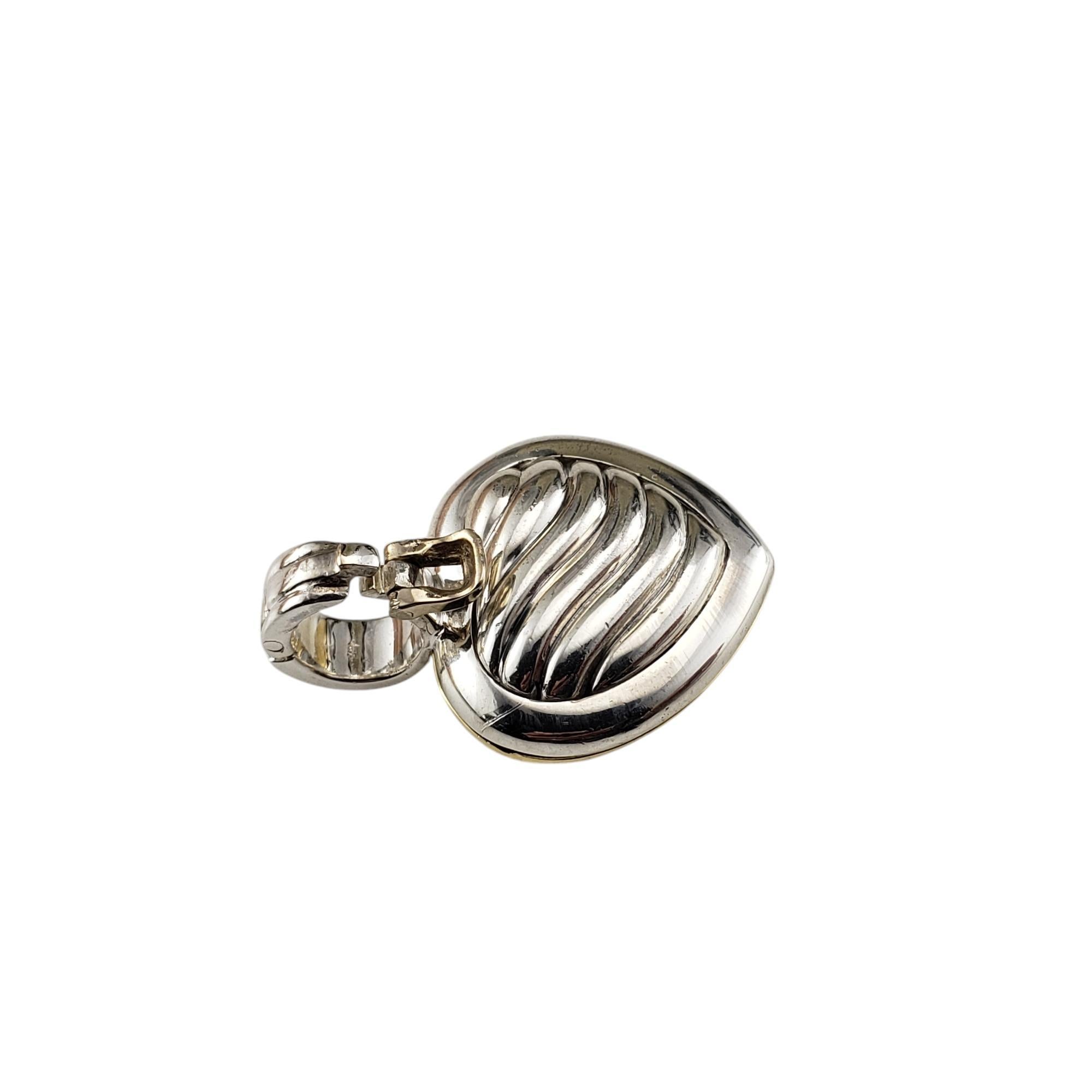 David Yurman Pendentif cœur câble en argent sterling et or jaune 18 carats #20403 Pour femmes en vente
