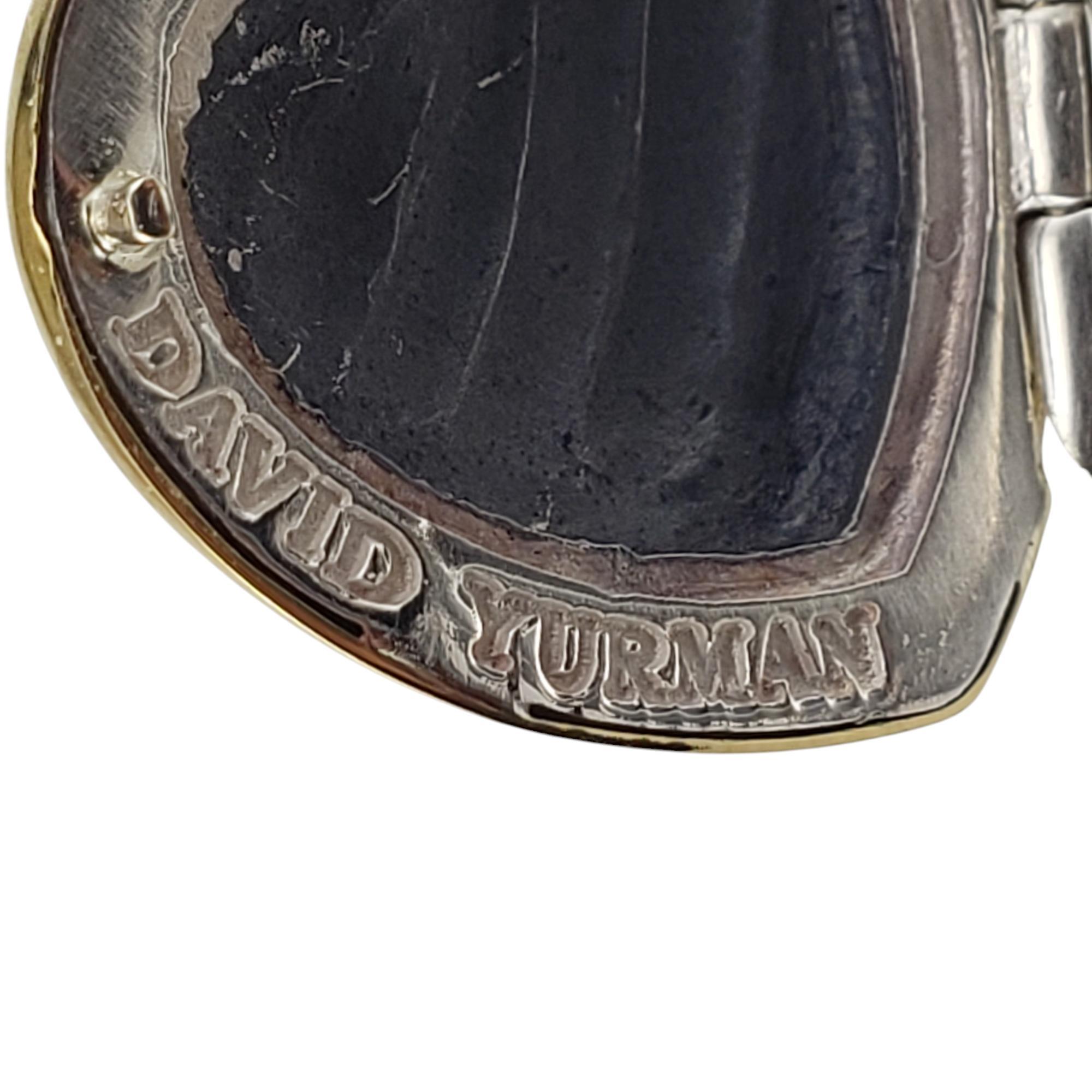 David Yurman Pendentif cœur câble en argent sterling et or jaune 18 carats #20403 en vente 2