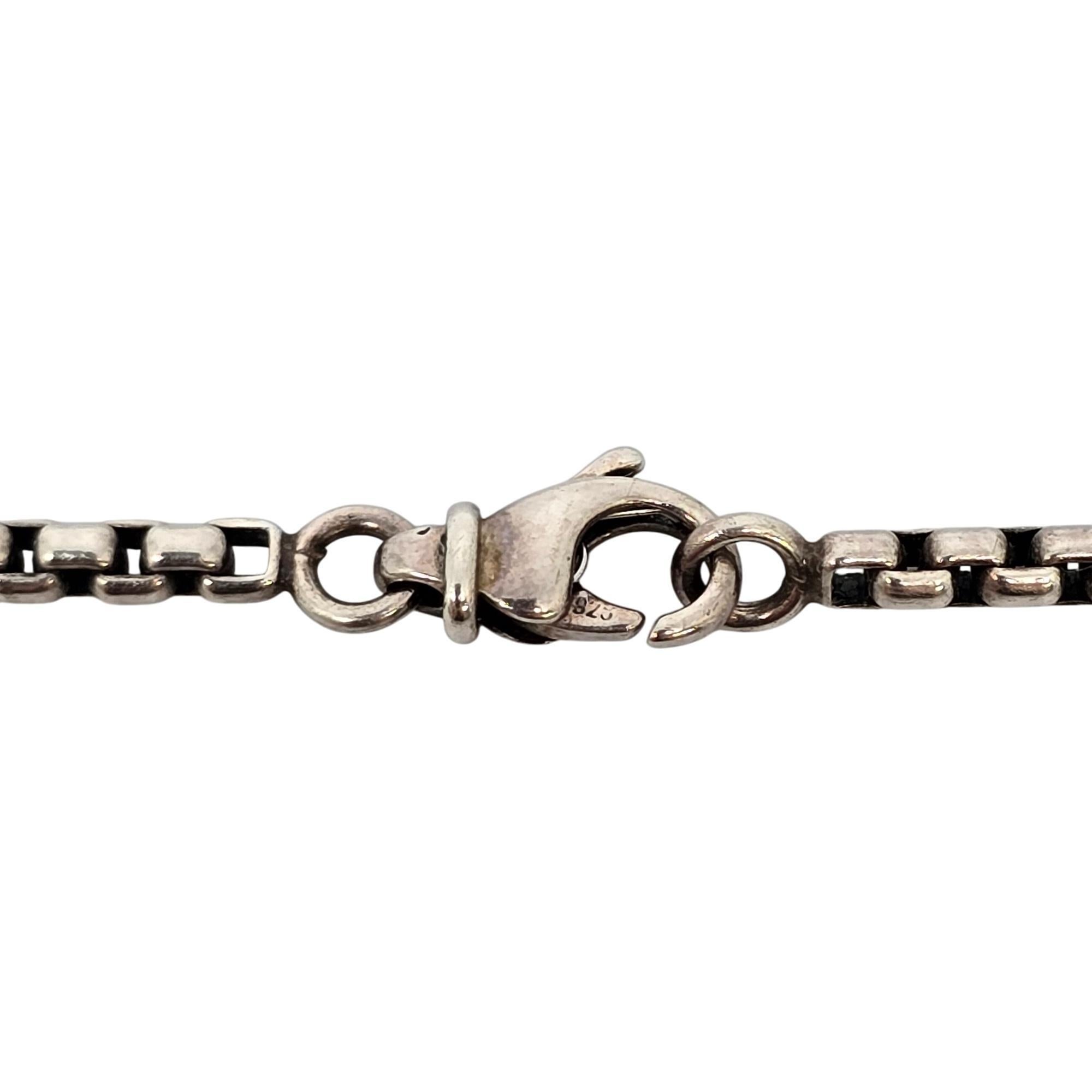 David Yurman Sterling Silver 18K Yellow Gold Diamond Cookie Necklace 16