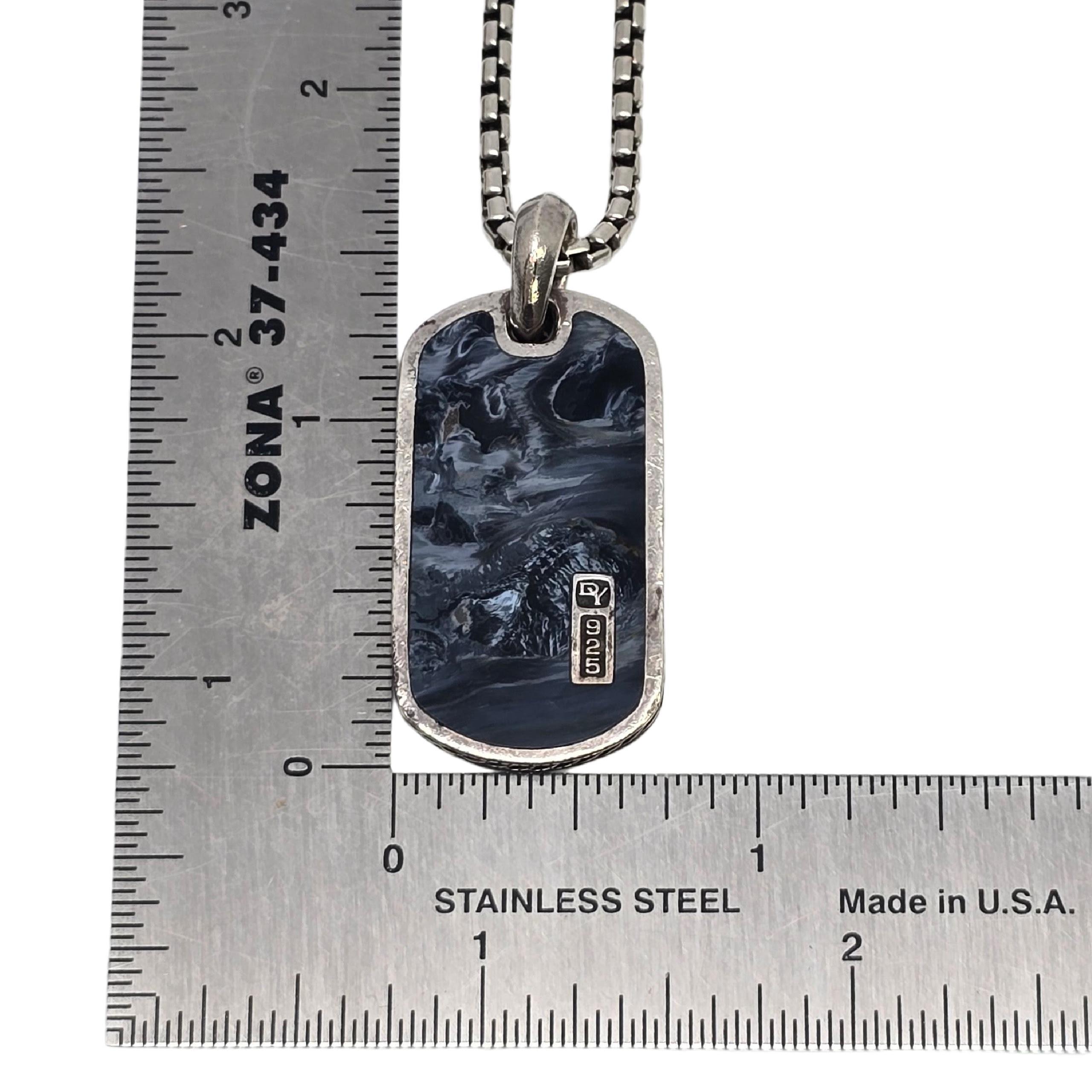 David Yurman - Collana Streamline con intarsio di pietersite in argento sterling da 35 mm 22276 in vendita 5
