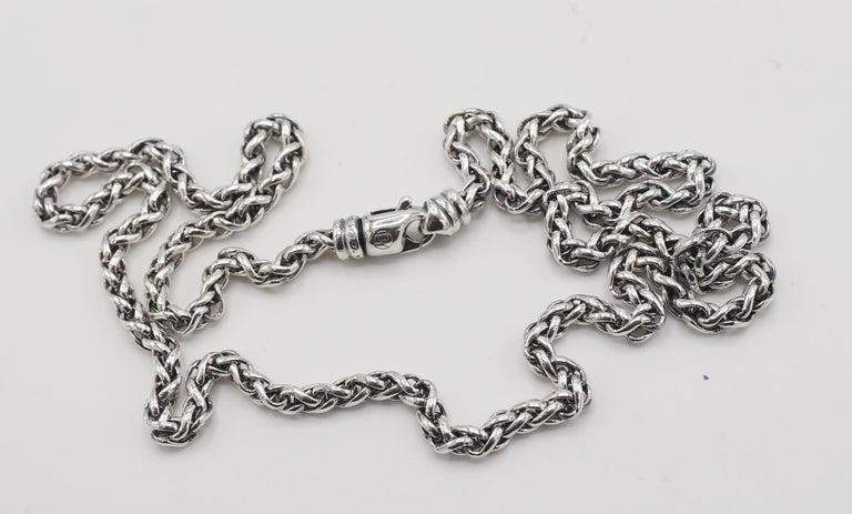 David Yurman Sterling Silver 4MM Wheat Chain Necklace 
Metal: Sterling silver
Weight: 33.3 grams
Length: 24 inches
Width: 4mm
Retail: $575
