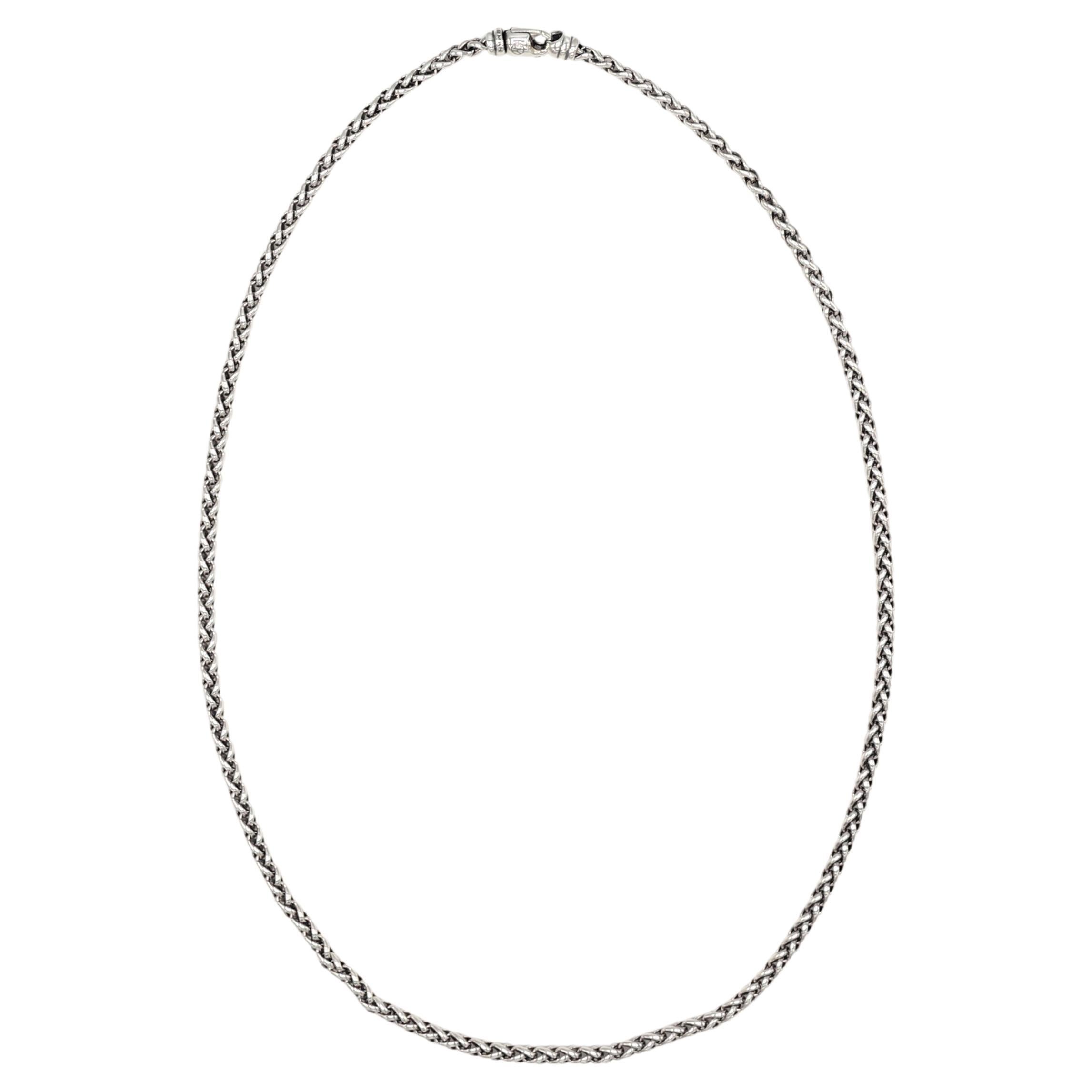 David Yurman Sterling Silver 4MM Wheat Chain Necklace 