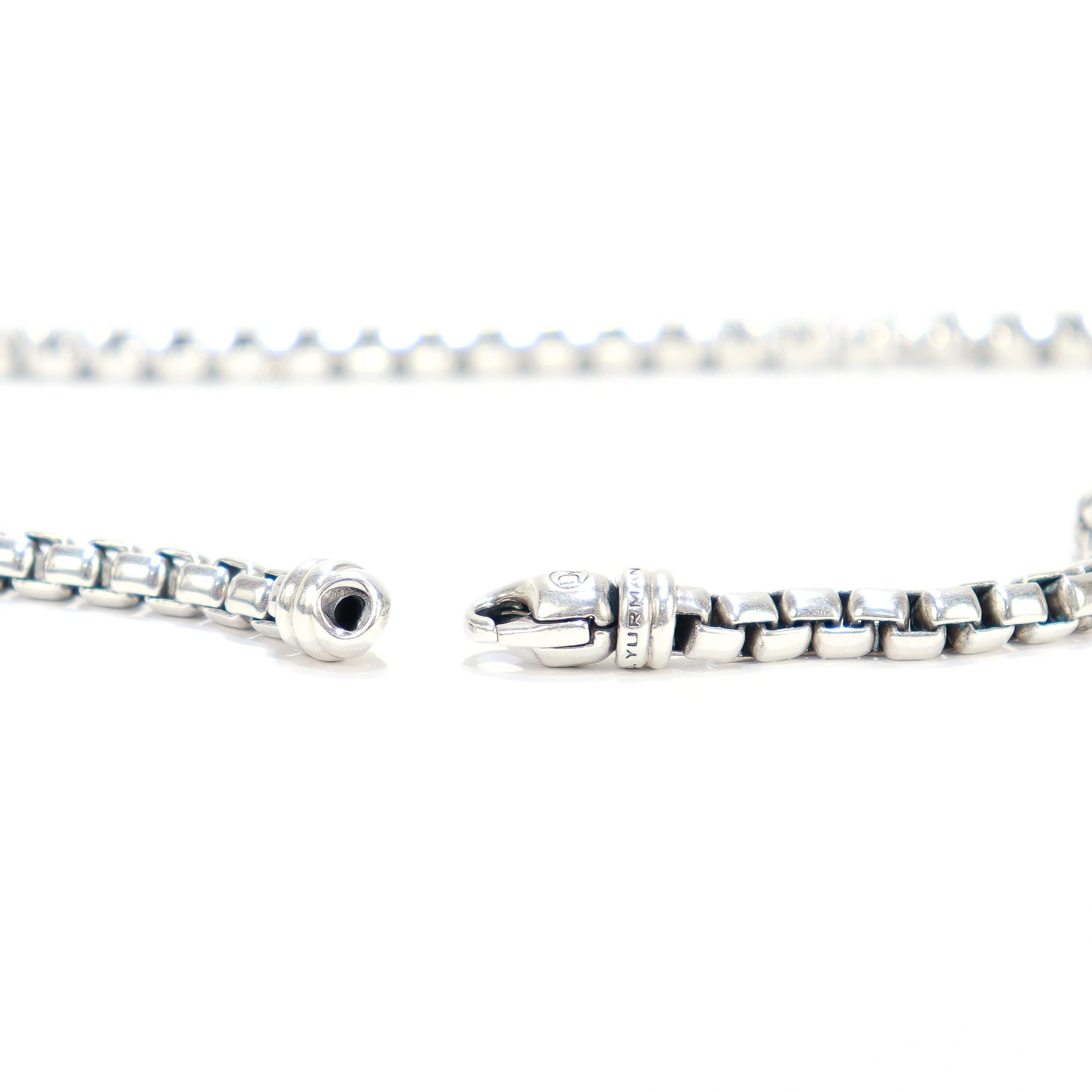 David Yurman Sterling Silver 5.2mm Box Chain Necklace For Sale 11