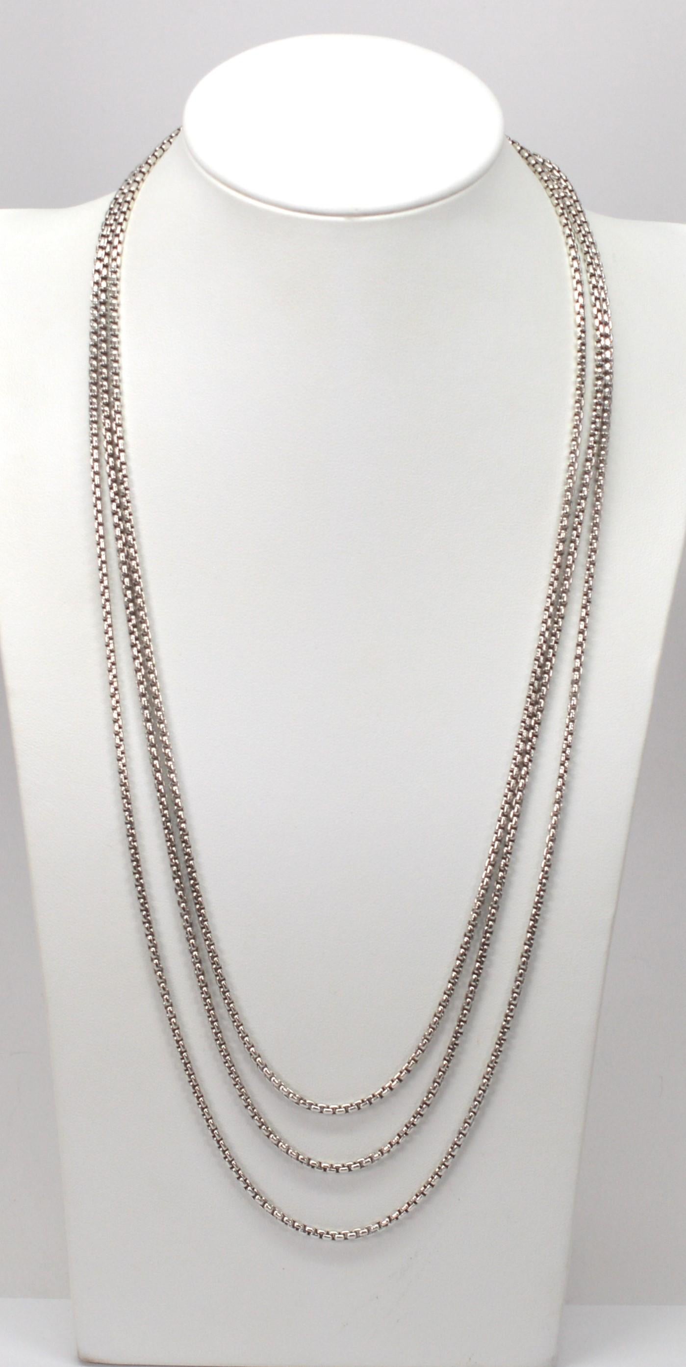 David Yurman Sterling Silver Baby Box Chain Necklace is an amazing 72