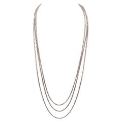 David Yurman Sterling Silver 72" Baby Box Chain