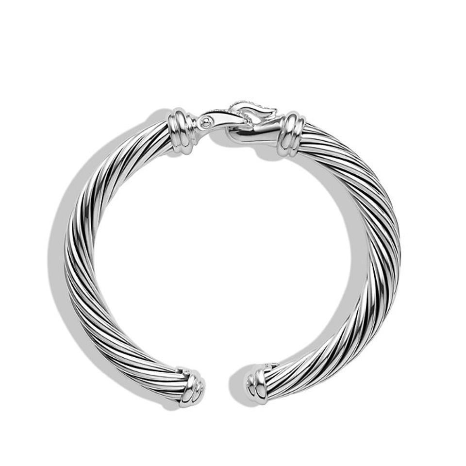 David Yurman, manchette câble à boucle en argent sterling et diamants Pour femmes en vente