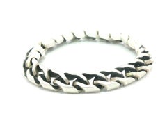 David Yurman Sterling Silver 8.8mm Curb Chain Angular Link Bracelet