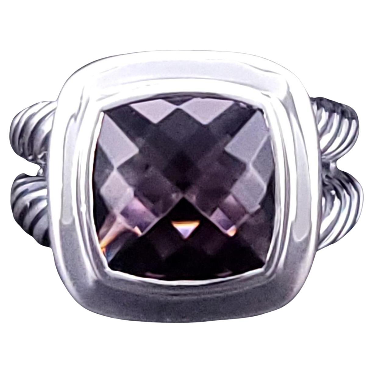 David Yurman Sterling Silver  Albion Amethyst Ring size 8