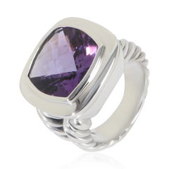 David Yurman Sterling Silver Amethyst Albion Ring