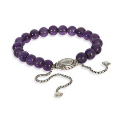 David Yurman Bracciale con perle spirituali in argento sterling e ametista