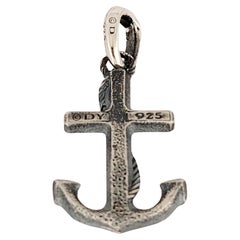 David yurman Sterling Silver Anchor Pendant Charm
