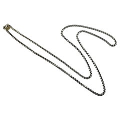 David Yurman Sterling Silber und 14 Karat Gelbgold Box Kette Halskette