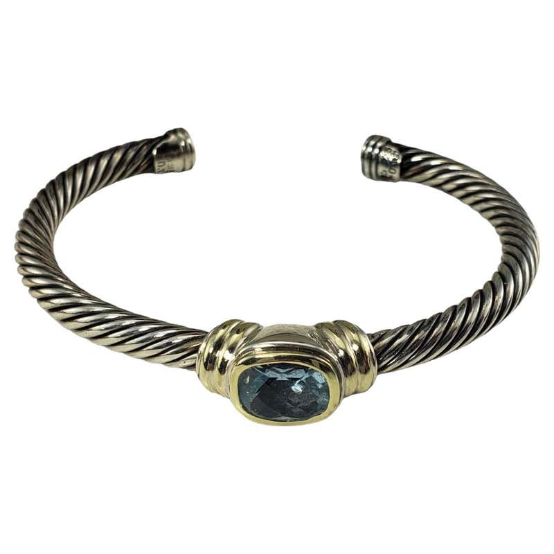 David Yurman Buckle Cuff Bracelet, Sterling Silver, 14k Yellow Gold For ...