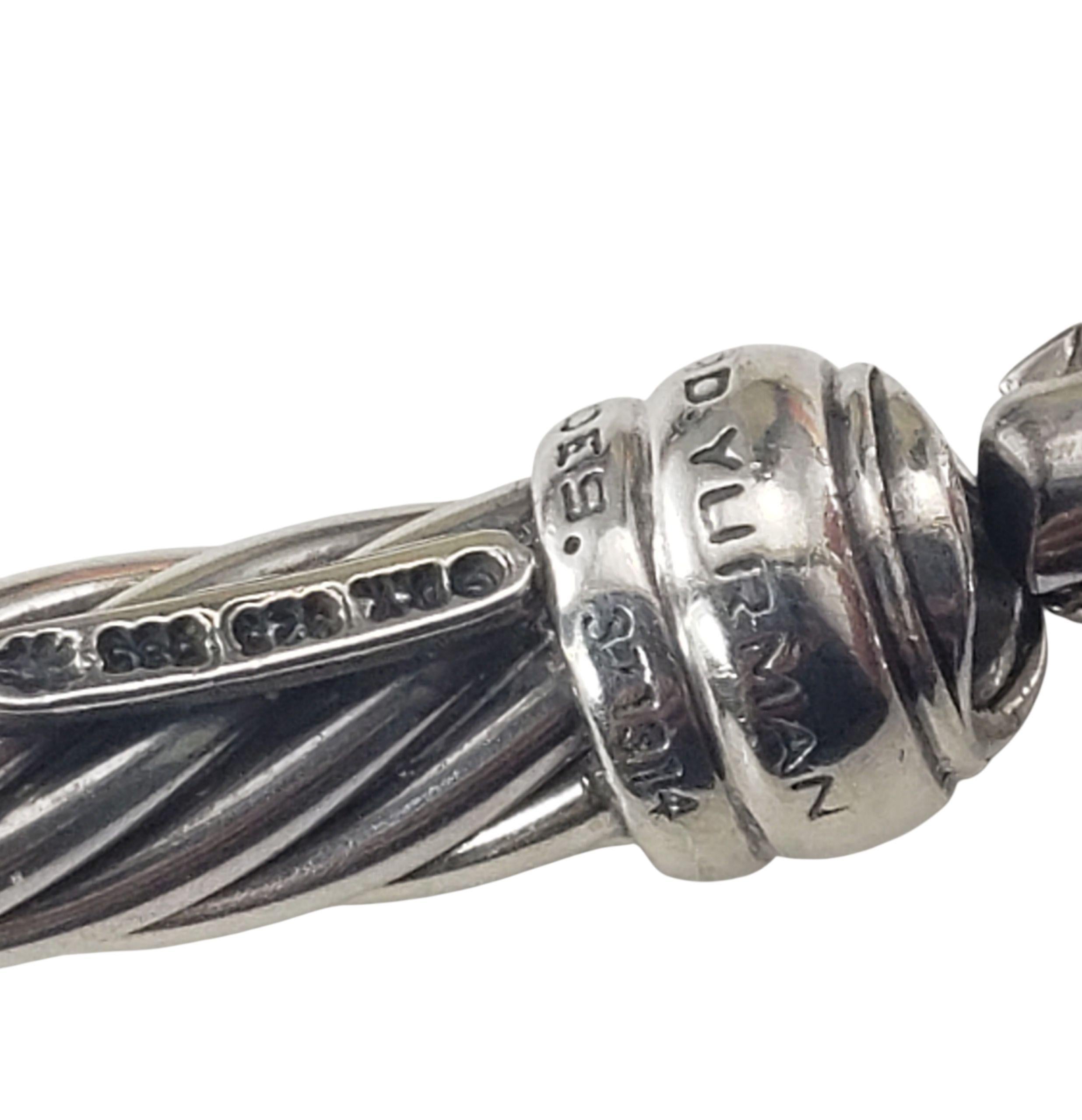 Donna David Yurman Bracciale a Cavo in Argento e Oro Giallo 14K #23258 in vendita