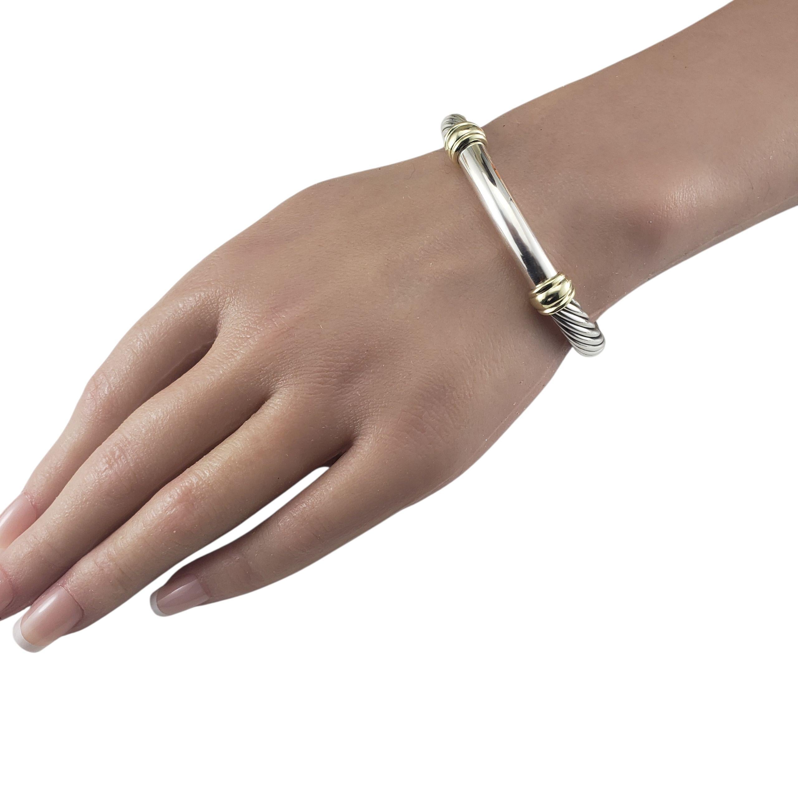 David Yurman Bracciale a Cavo in Argento e Oro Giallo 14K #23258 in vendita 1