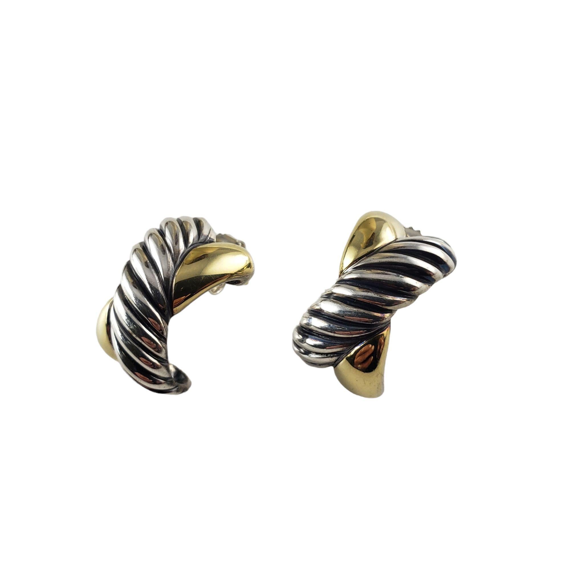 David Yurman Sterling Silver and 18 Karat Yellow Gold 