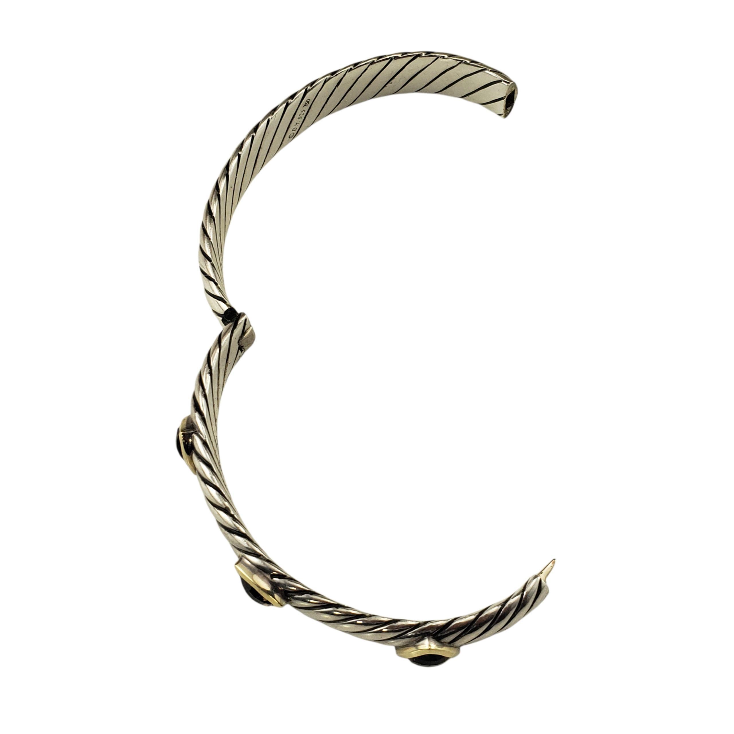 David Yurman Bracciale in argento sterling e quarzo fumé 18 carati #22959 In condizioni buone in vendita a Washington Depot, CT