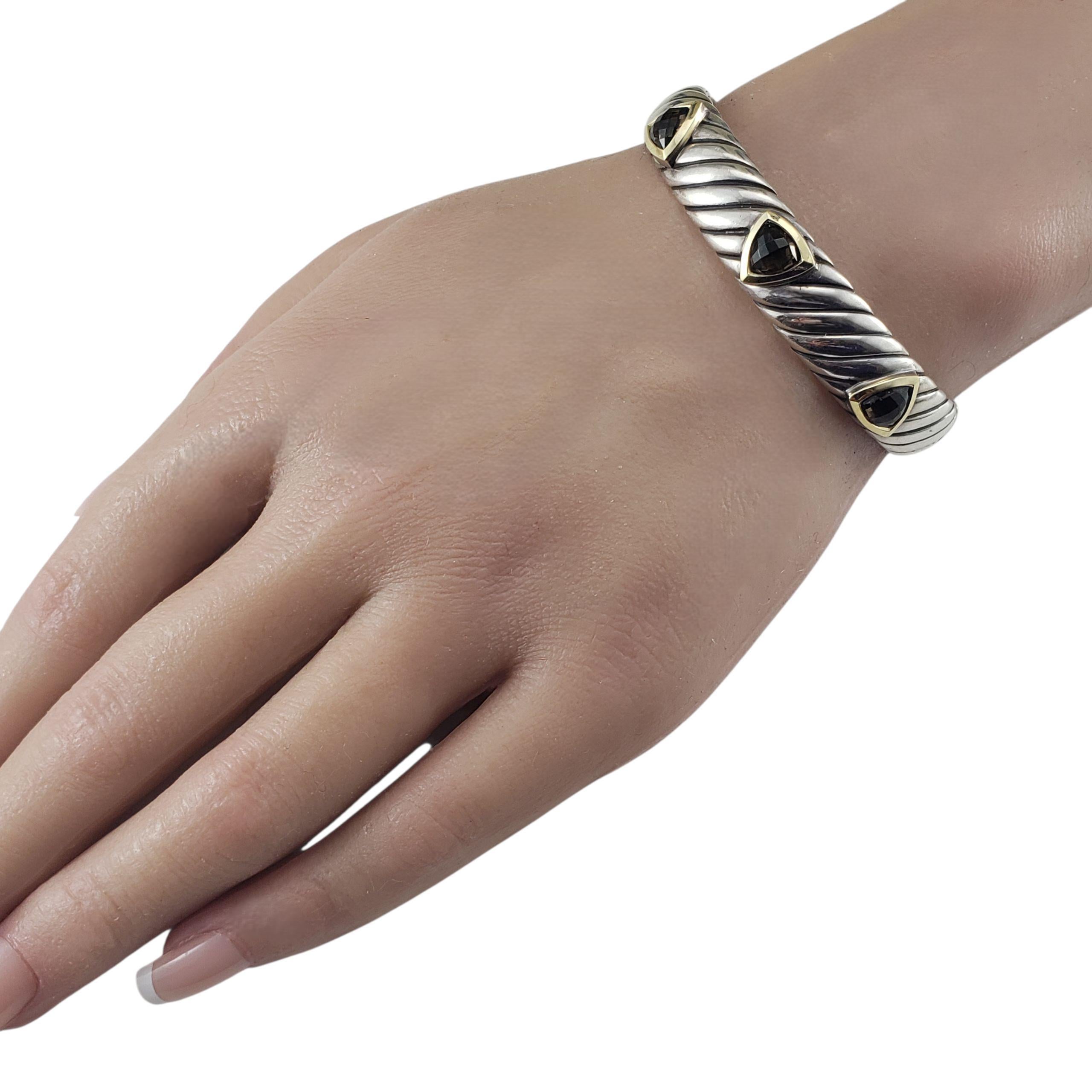 Donna David Yurman Bracciale in argento sterling e quarzo fumé 18 carati #22959 in vendita