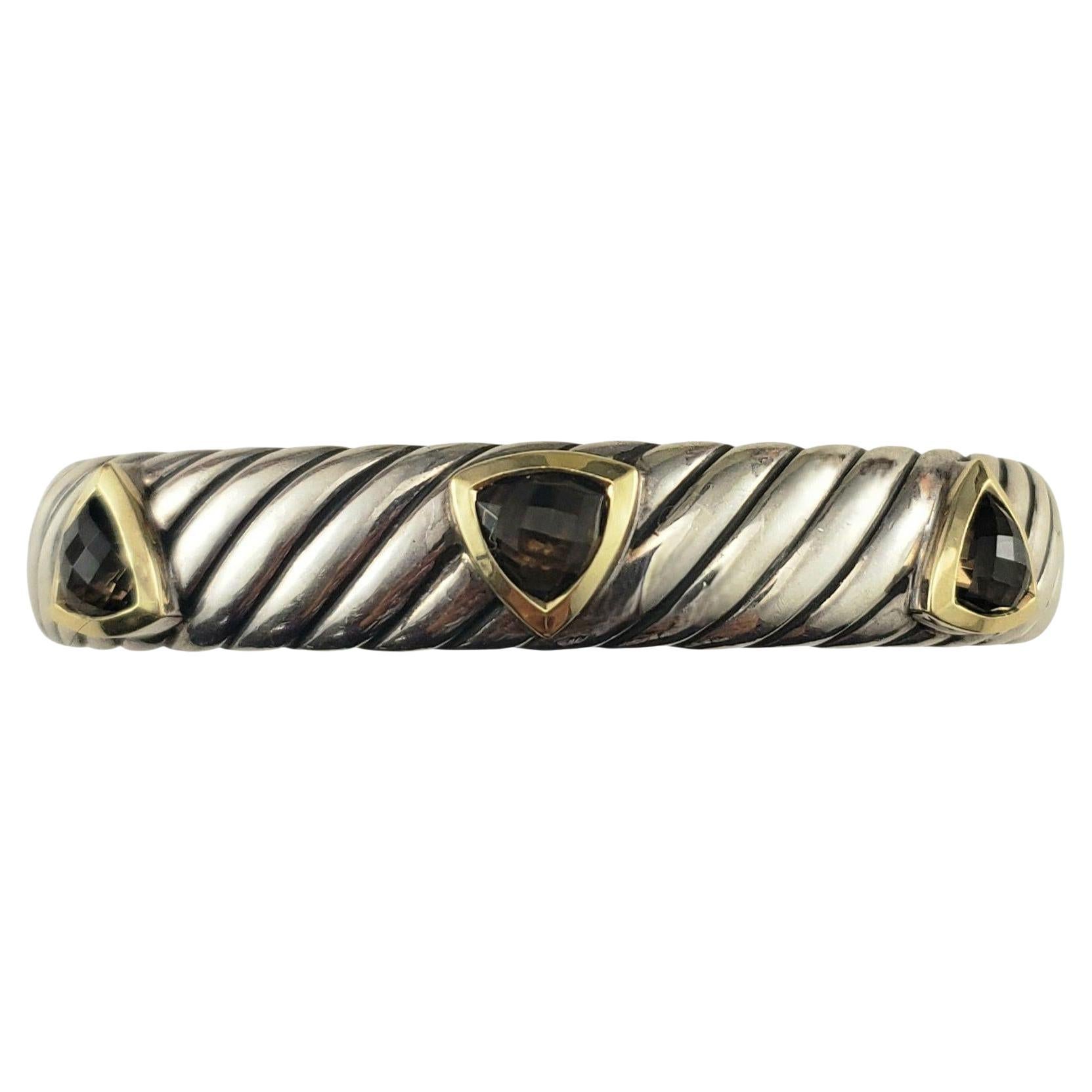 David Yurman Bracciale in argento sterling e quarzo fumé 18 carati #22959