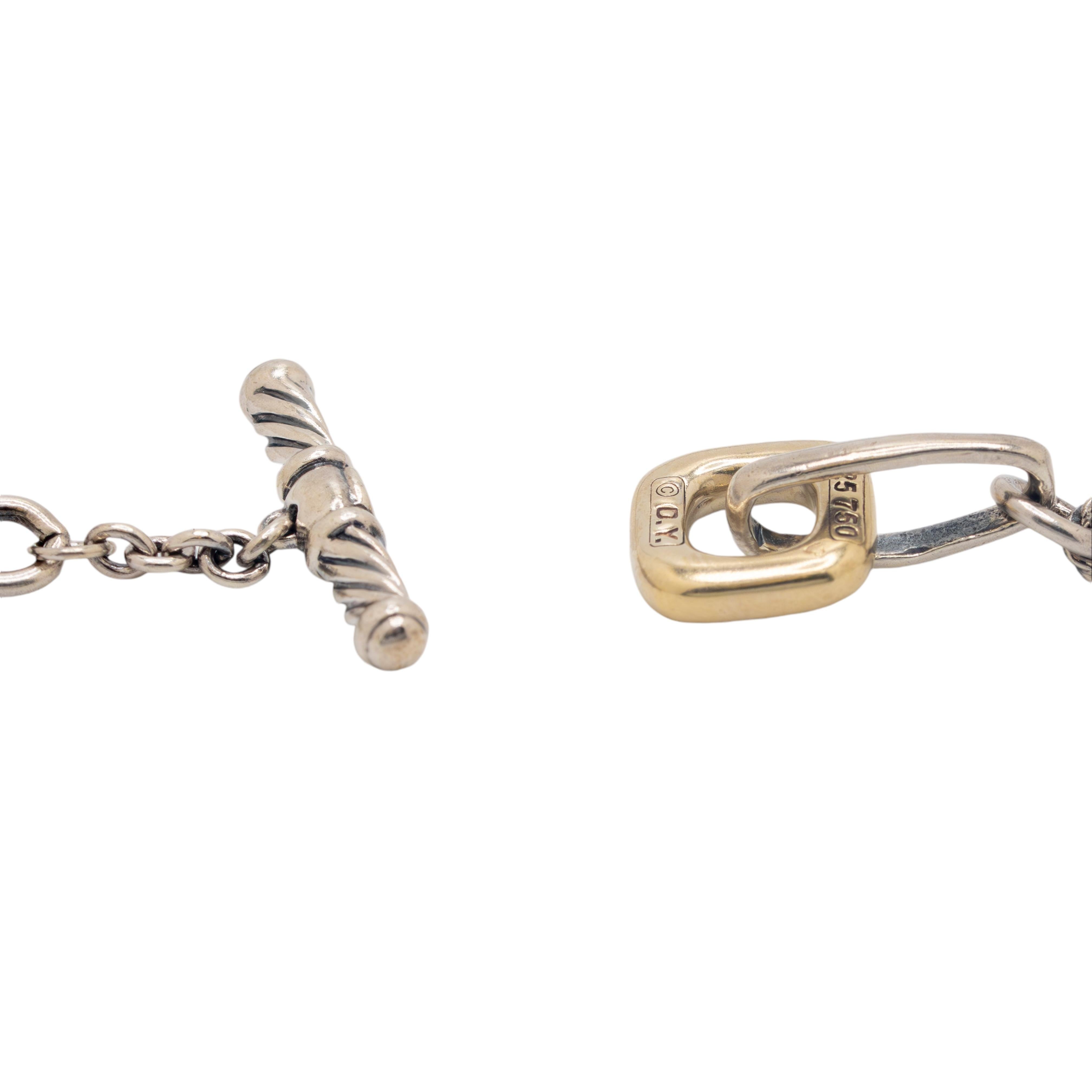 David Yurman - Collana in argento sterling e oro giallo 18 ct. in vendita 1