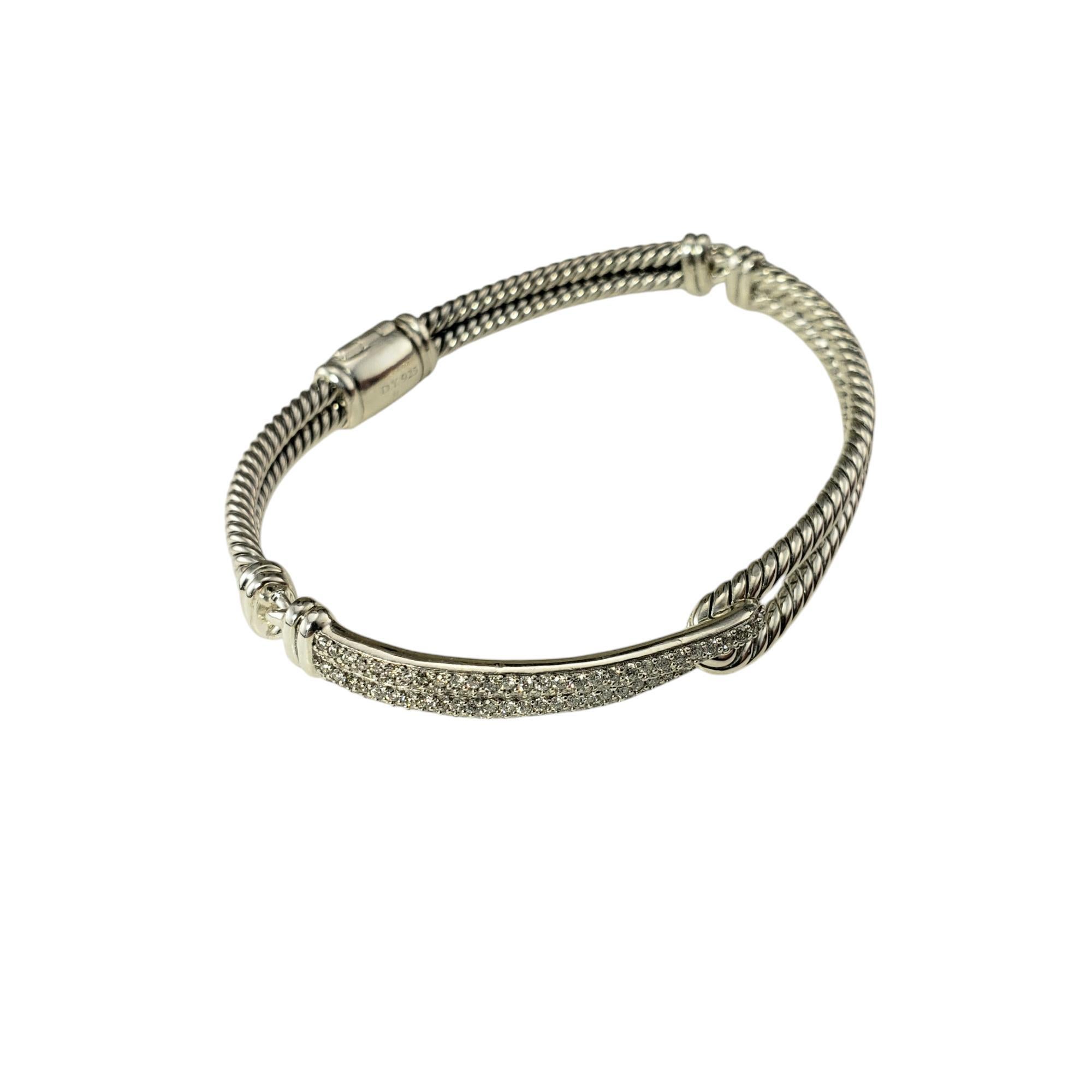 Contemporaneo David Yurman Bracciale a Labirinto in argento e diamanti #20698 in vendita