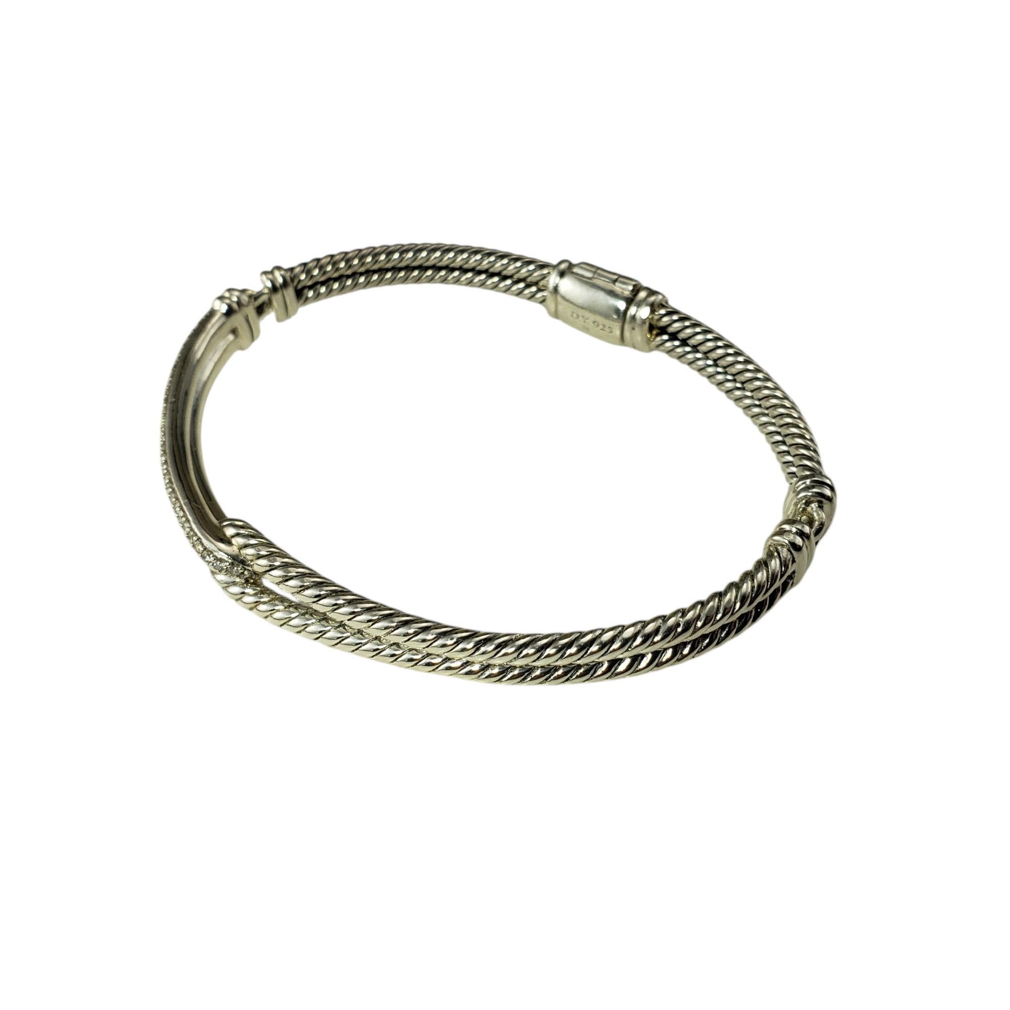 Taglio brillante David Yurman Bracciale a Labirinto in argento e diamanti #20698 in vendita