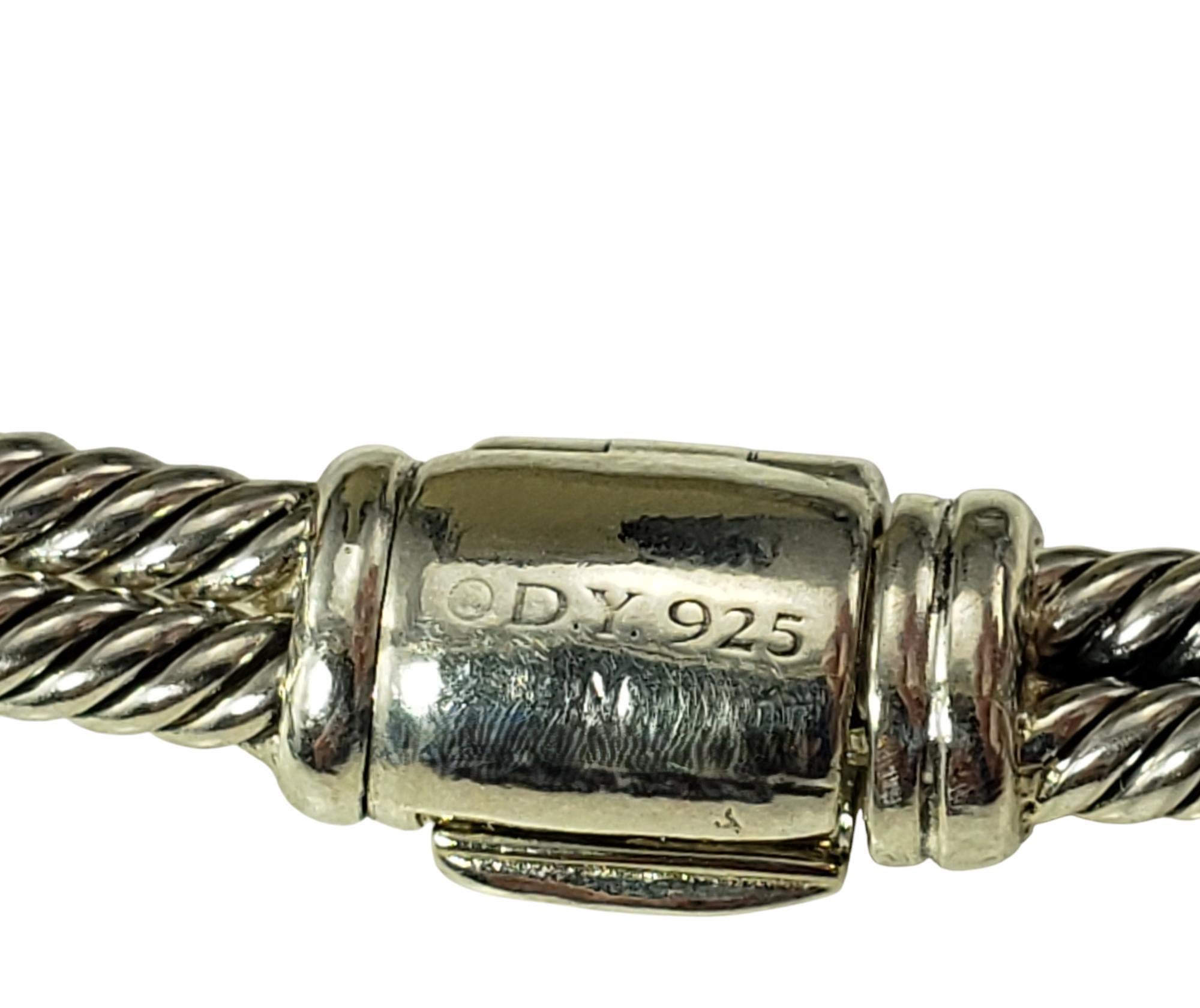 Donna David Yurman Bracciale a Labirinto in argento e diamanti #20698 in vendita