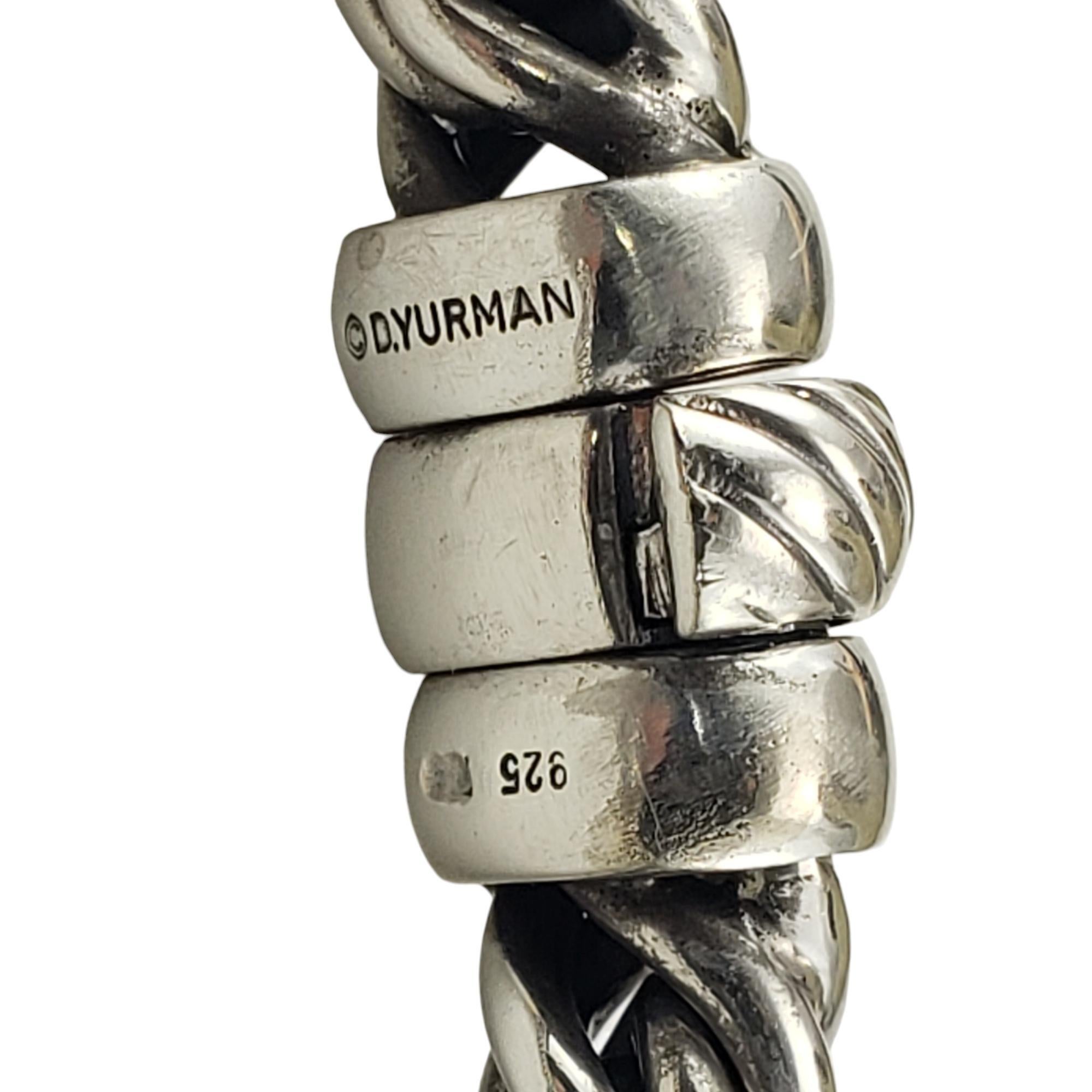 David Yurman Sterling Silver and Diamond Lyrica Bracelet #17078 In Good Condition For Sale In Washington Depot, CT