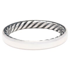 David Yurman Sterling Silver Band Ring, Ring Size 5.75, Inner Twisted Design