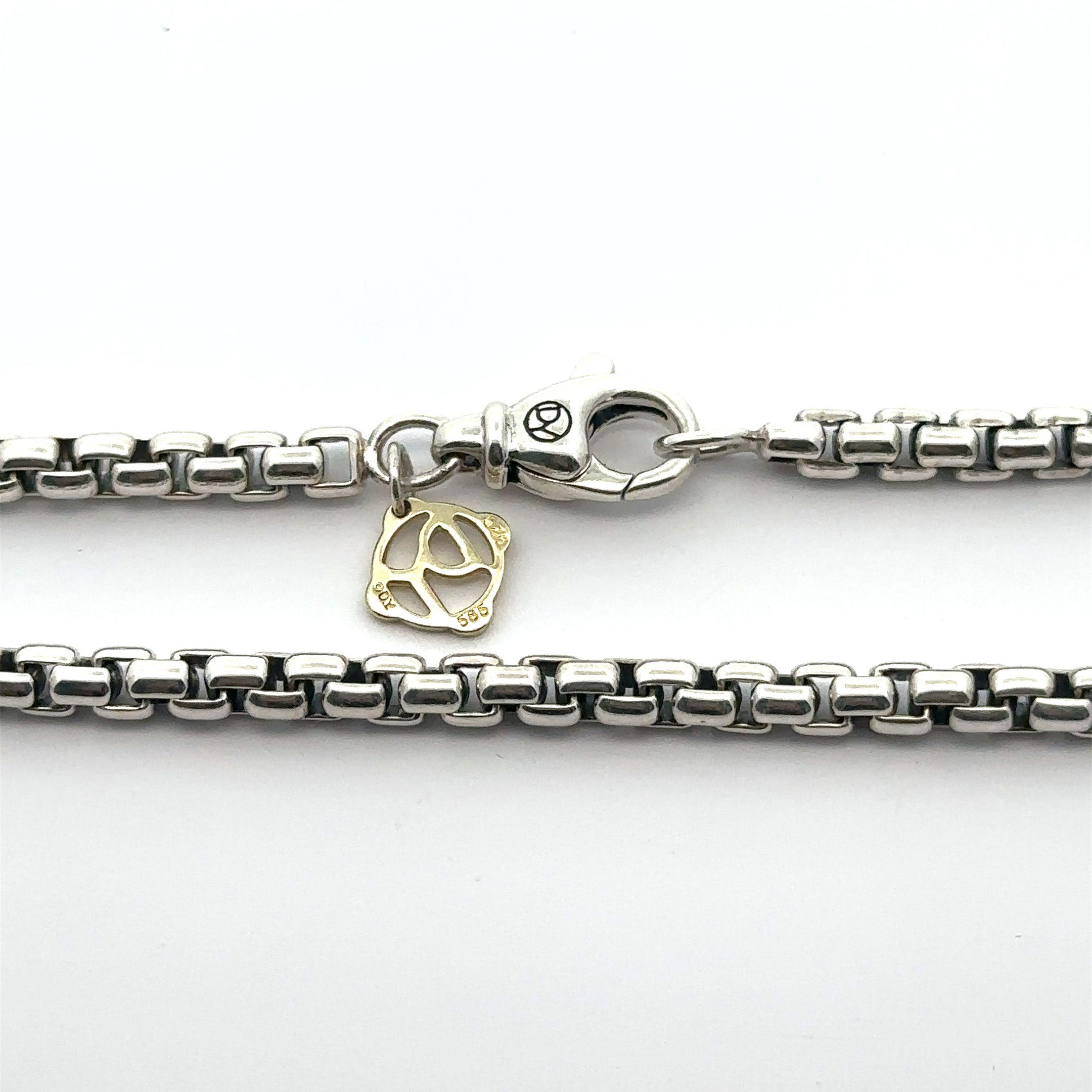Material: Sterling Silver .925 - 14k Yellow gold Signed Tag
Weight: 31.05 Grams
Chain Type: 21