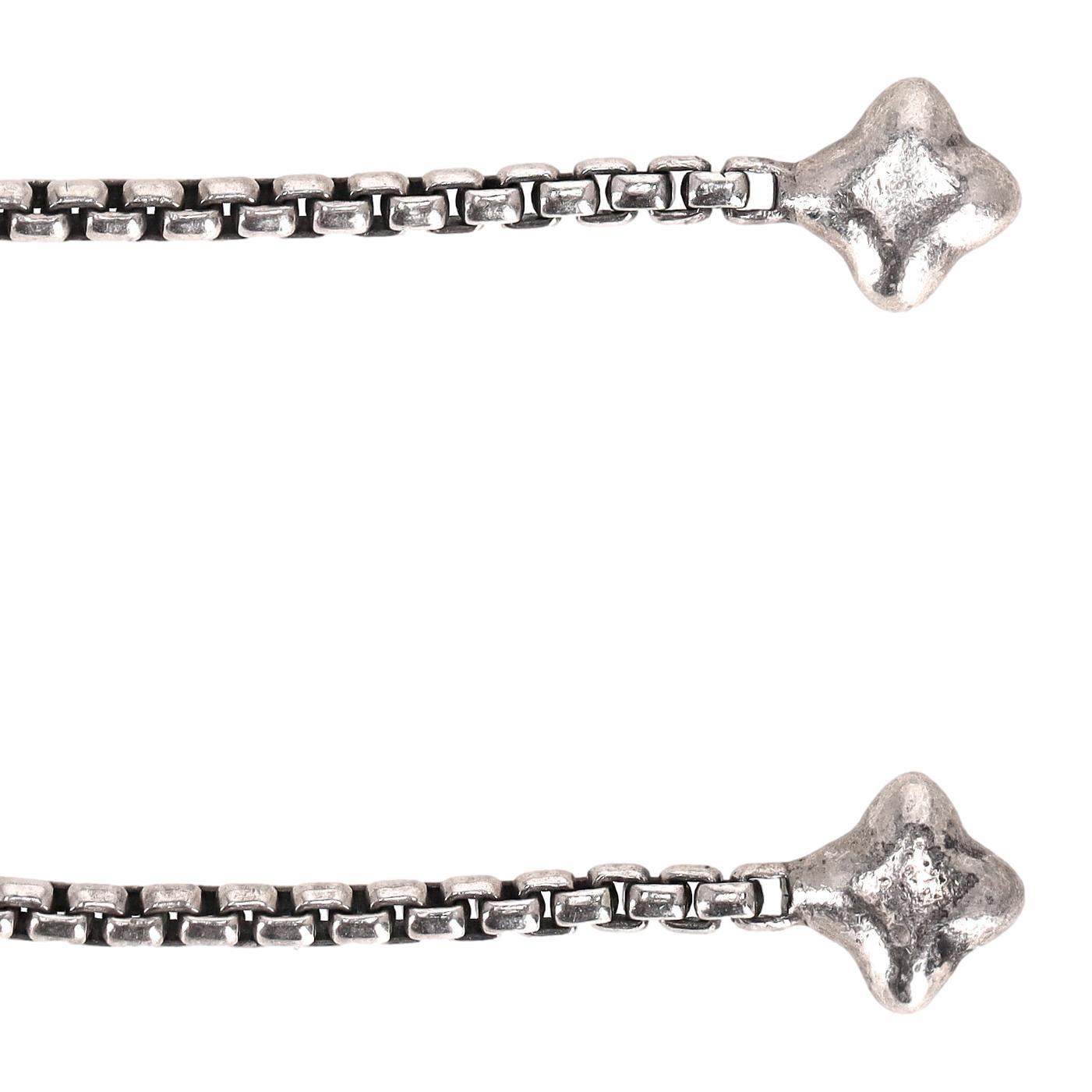 David Yurman Bracciale con perle spirituali in argento, diamanti neri e onice in vendita 1