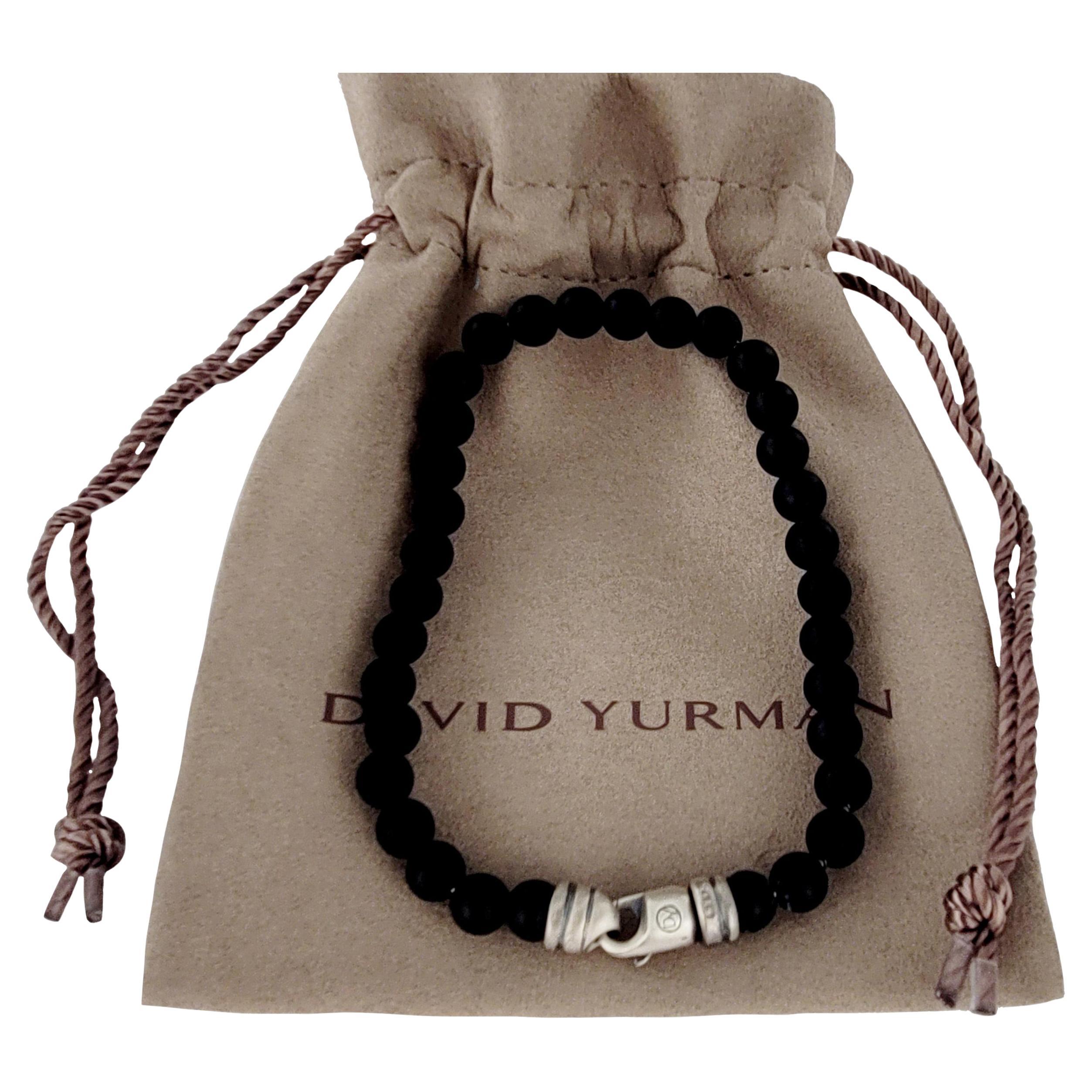 David Yurman Sterling Silver  Black Onyx 6mm