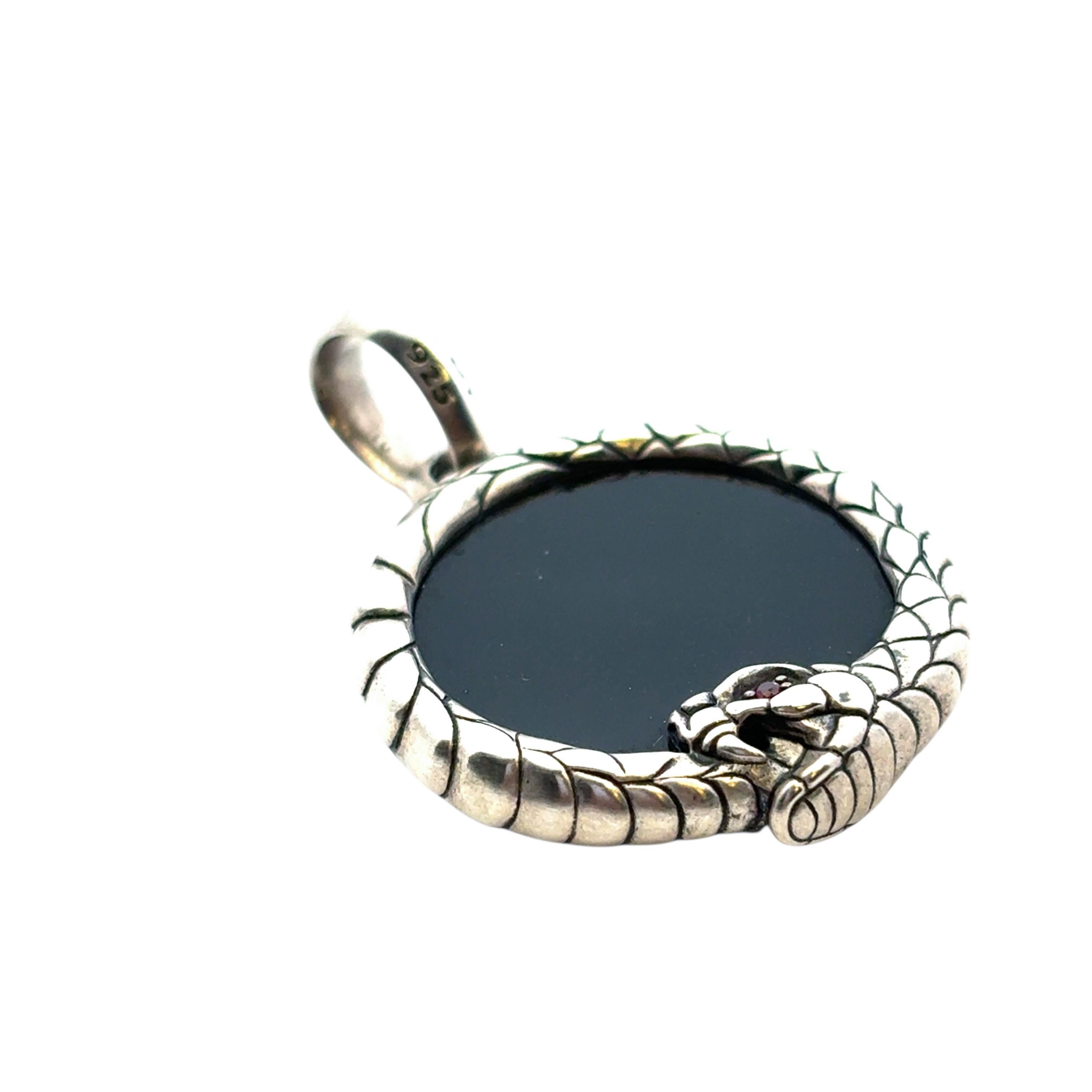 David Yurman Sterling Silver Black Onyx and Ruby Cairo Ouroboros Amulet (Pendant Only)

This beautiful David Yurman Ouroboros Amulet is in excellent condition and is ready to ship!

Designer: David Yurman
Material: Sterling Silver and Black