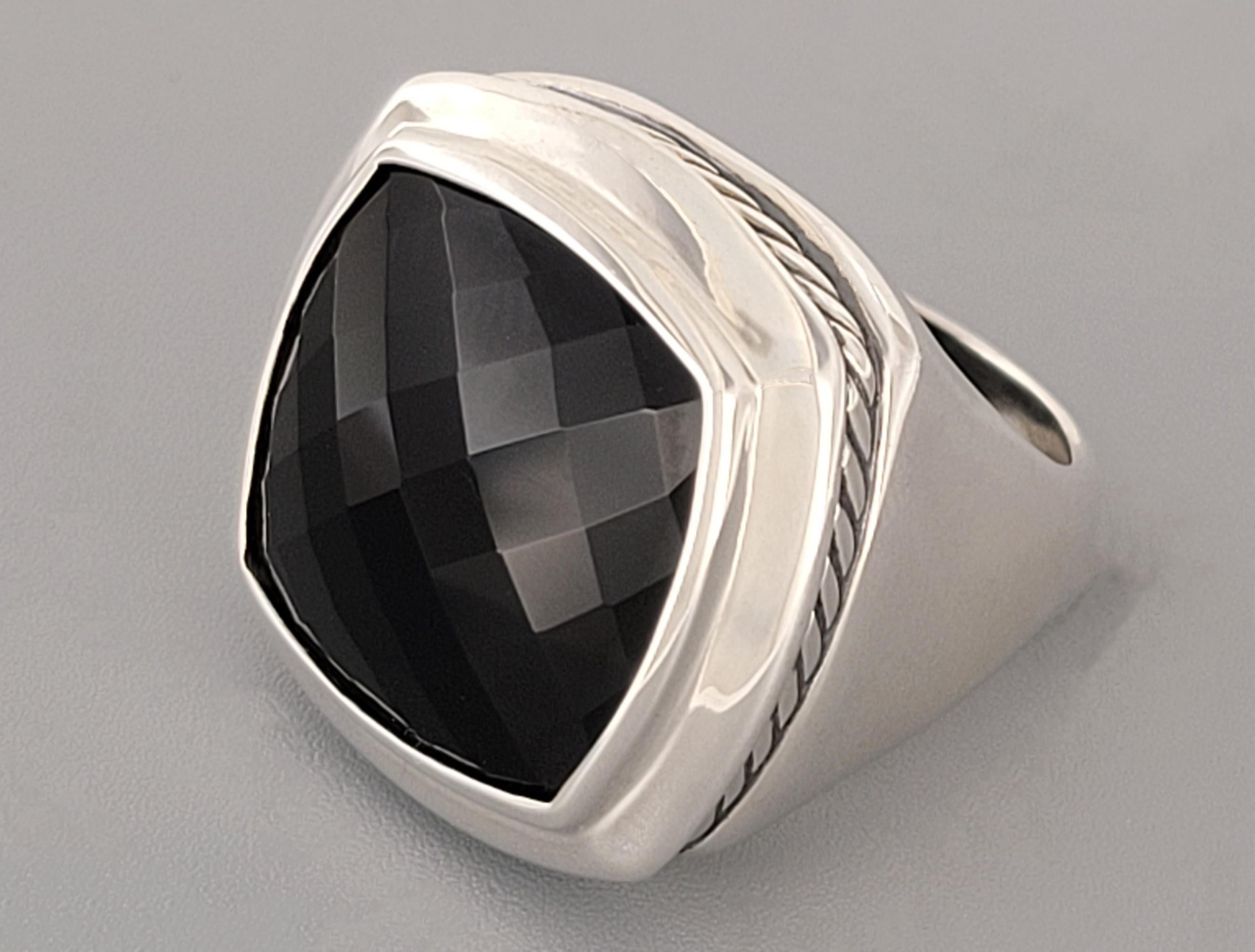 David Yurman Sterling Silver  Black Orchid Albion Ring In condizioni ottime in vendita a New York, NY