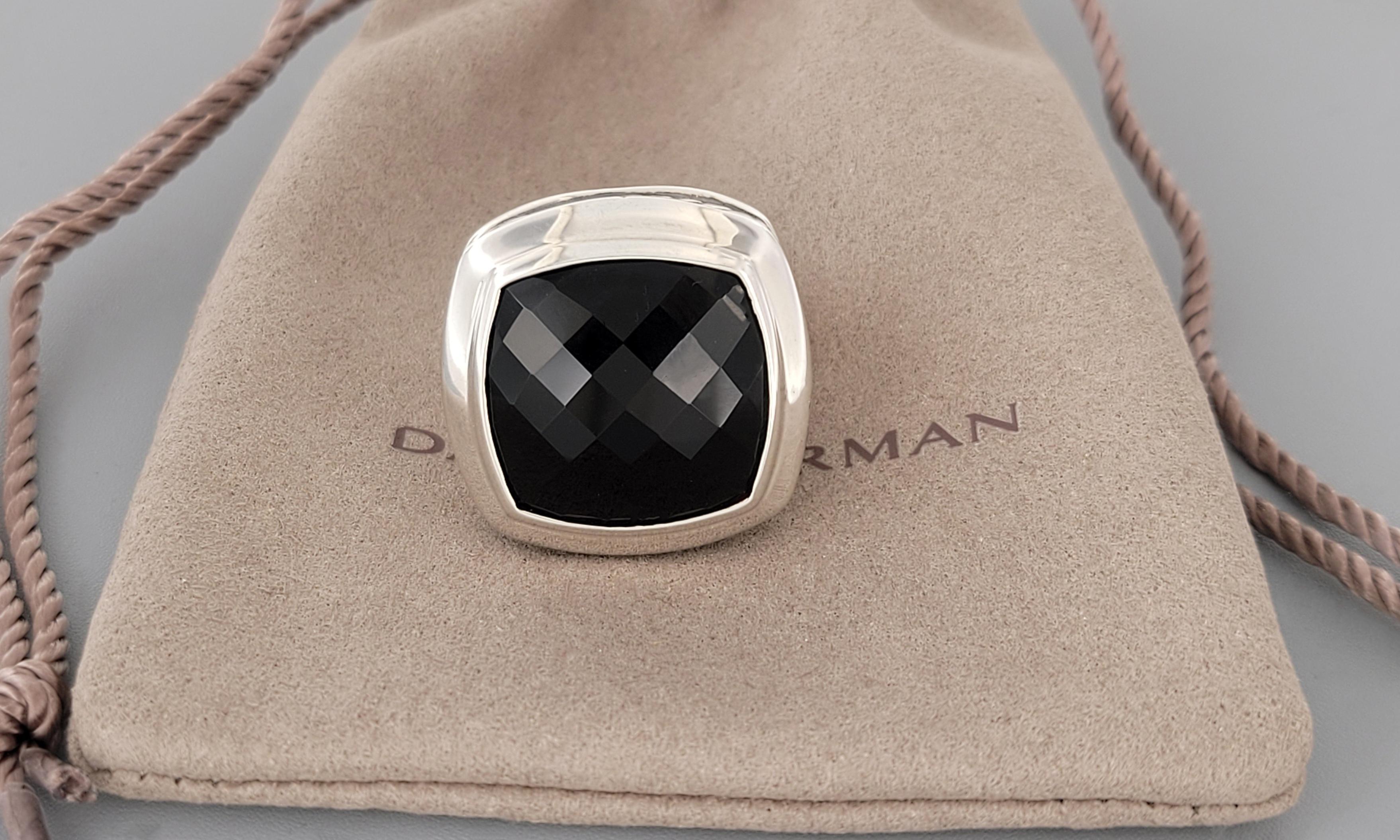 David Yurman Sterling Silver  Black Orchid Albion Ring in vendita 1