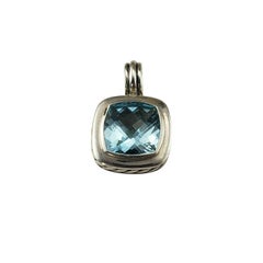 David Yurman Colgante de plata de ley Topacio azul Albión realzador #22961