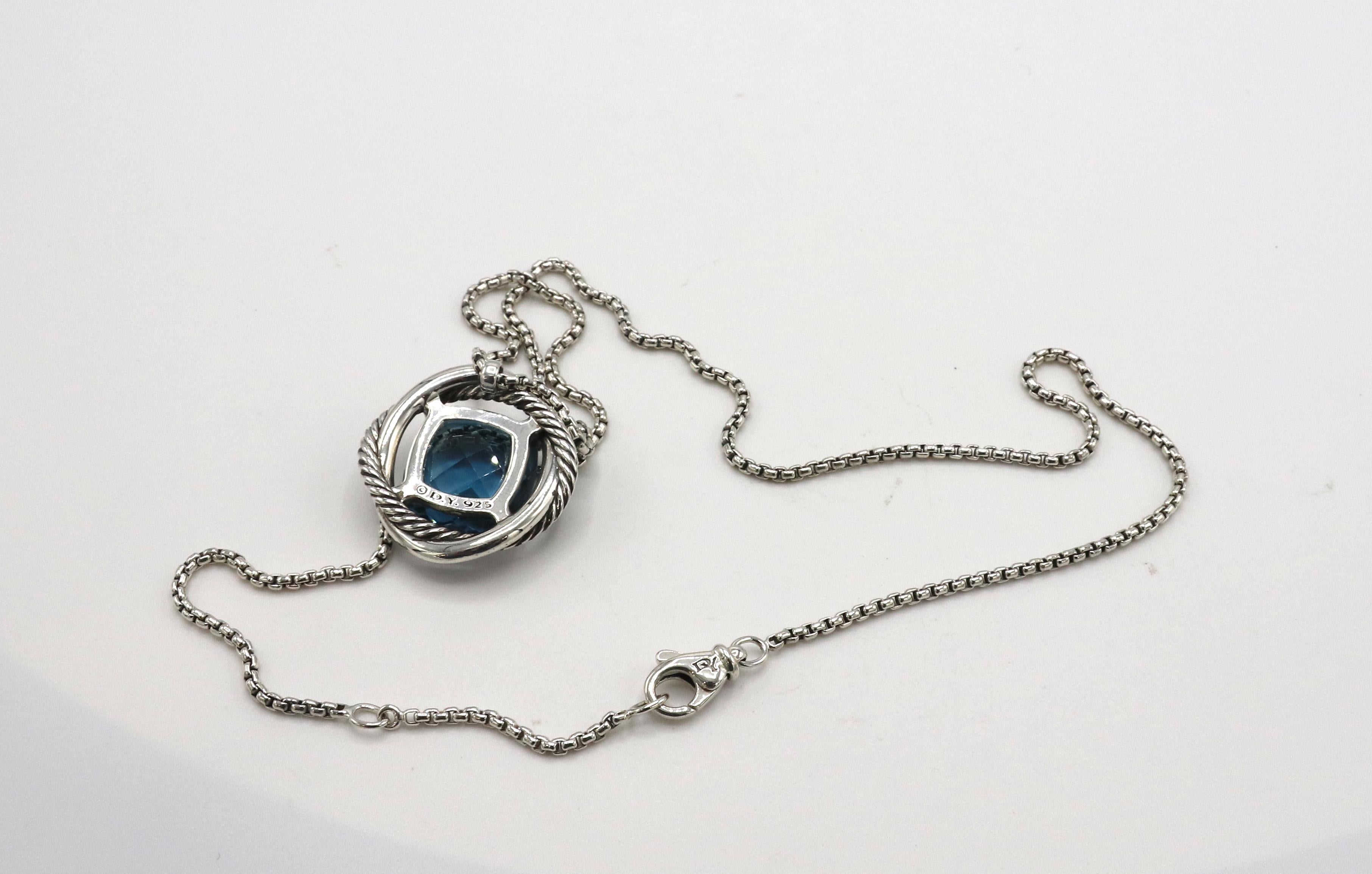 david yurman blue topaz pendant