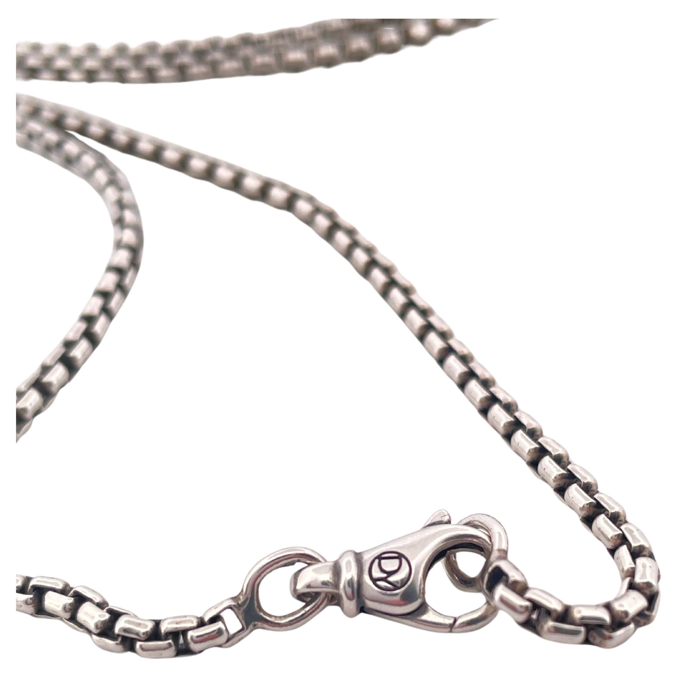 David Yurman Blue Topaz Renaissance Pendant & Chain Set in 925 Sterling Silver For Sale 3
