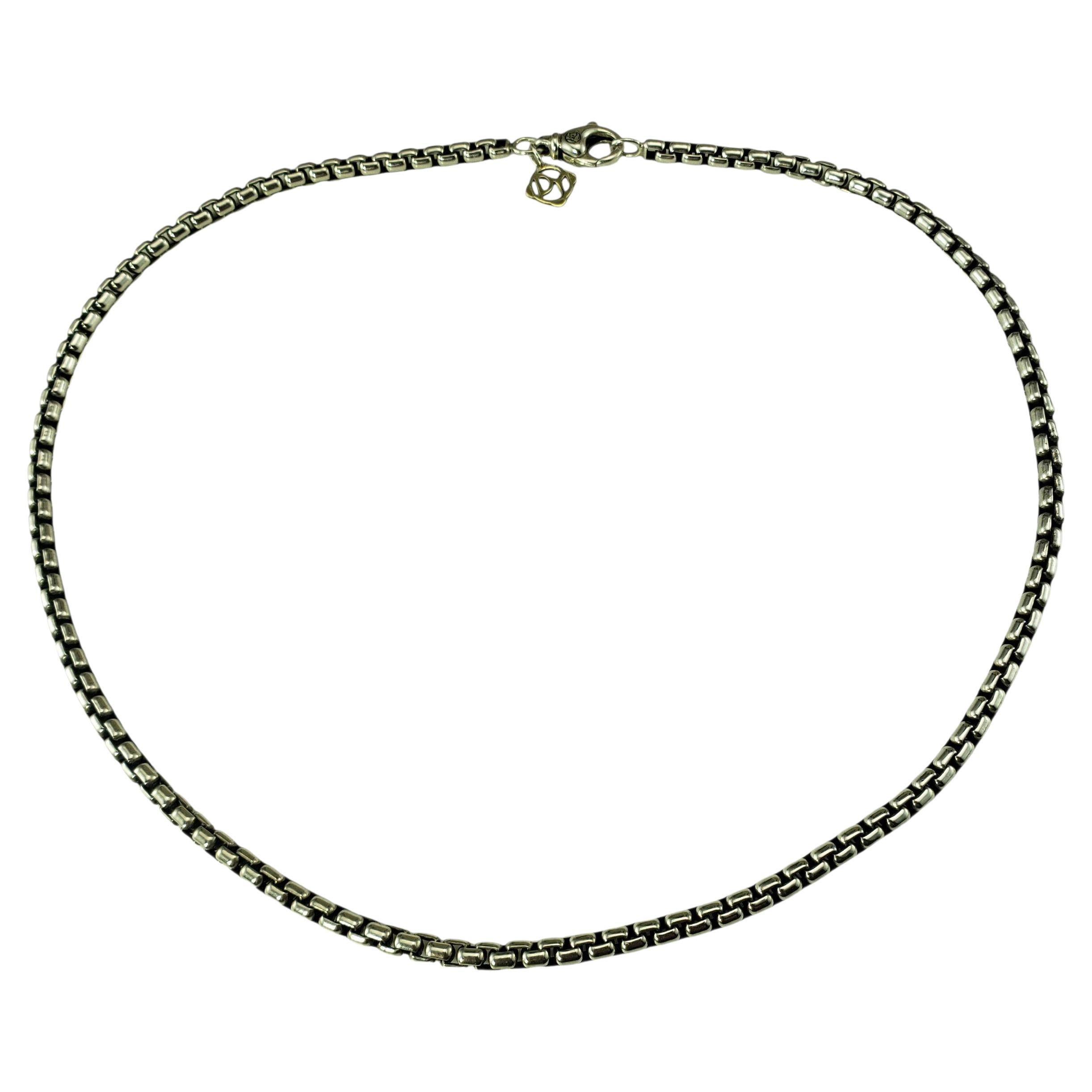 David Yurman Sterling Silver Box Chain Necklace #23015