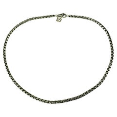 David Yurman Sterling Silver Box Chain Necklace #23015